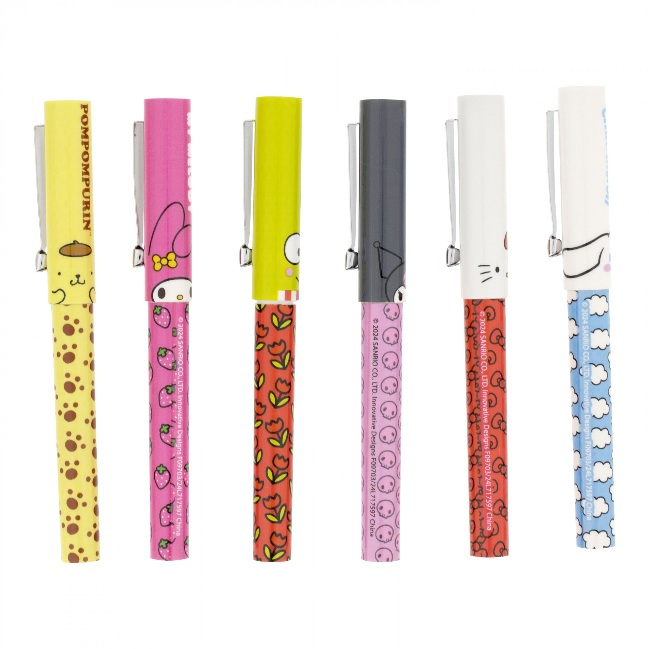 Hello Kitty and Friends Sanrio 6-Pack Pen Set