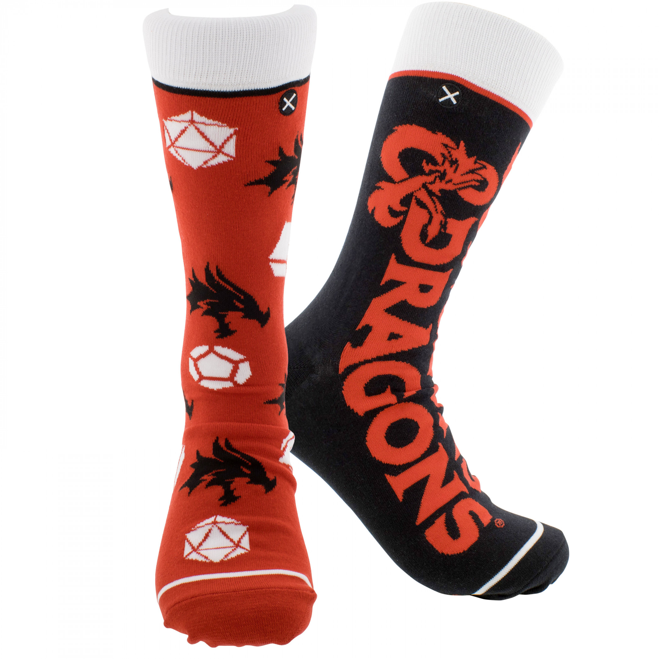 Dungeons & Dragons Logo and Symbols Crew Socks