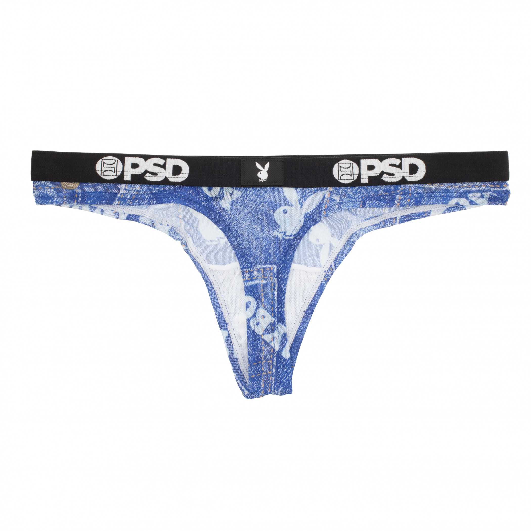 Playboy Denim Mesh Up PSD Thong