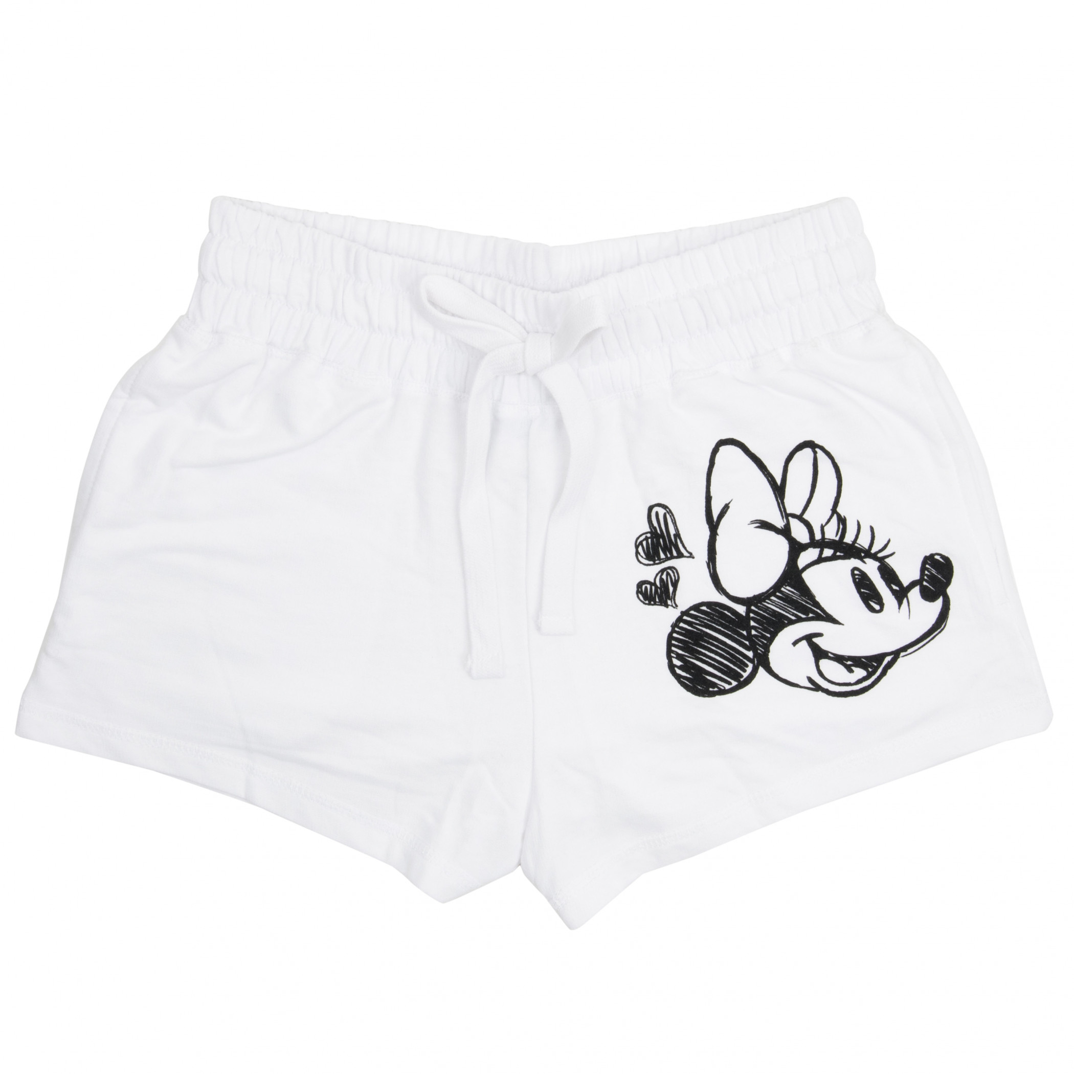 Minnie Mouse Ladies White Beach Shorts