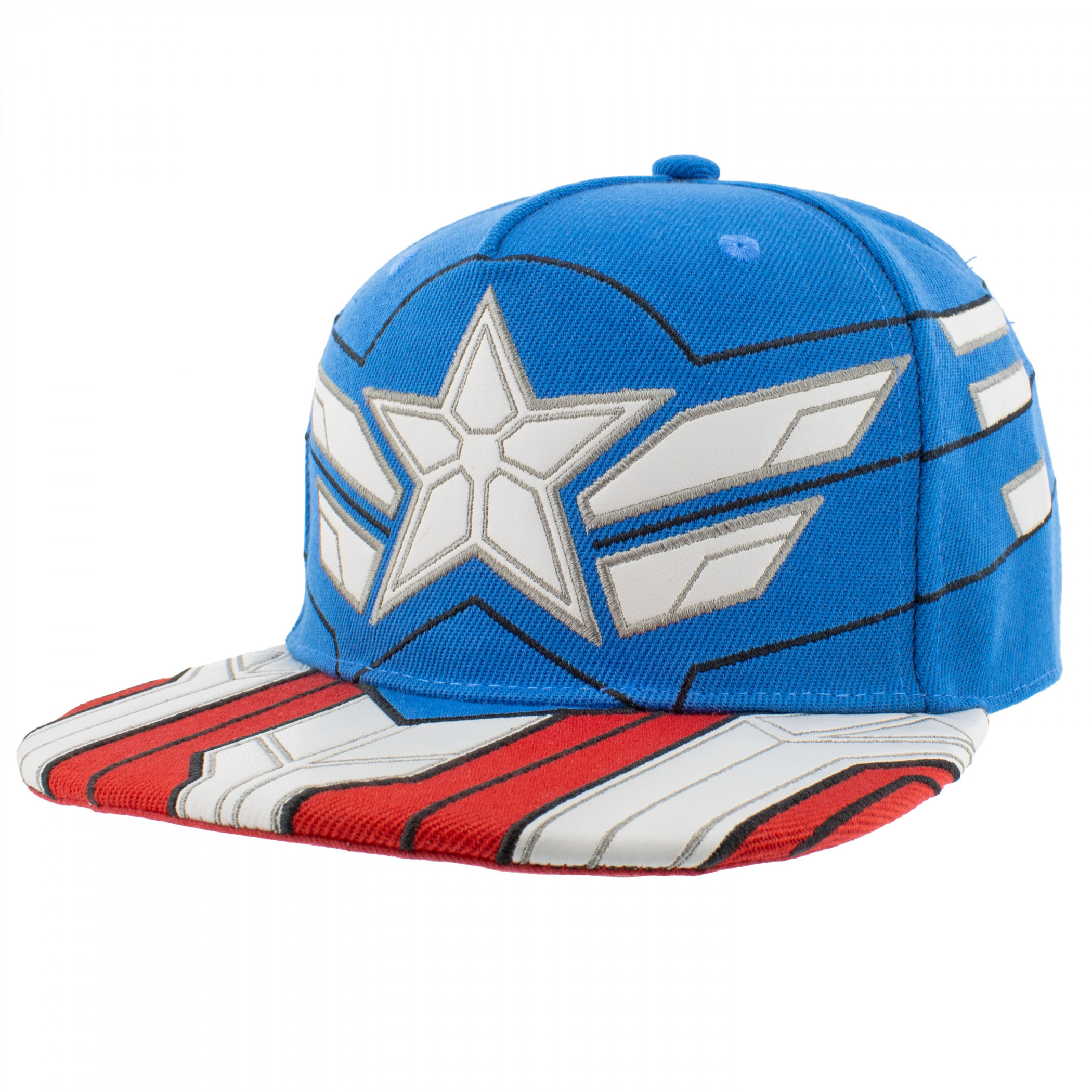 Captain America Anthony Mackie Character Armor Snapback Hat