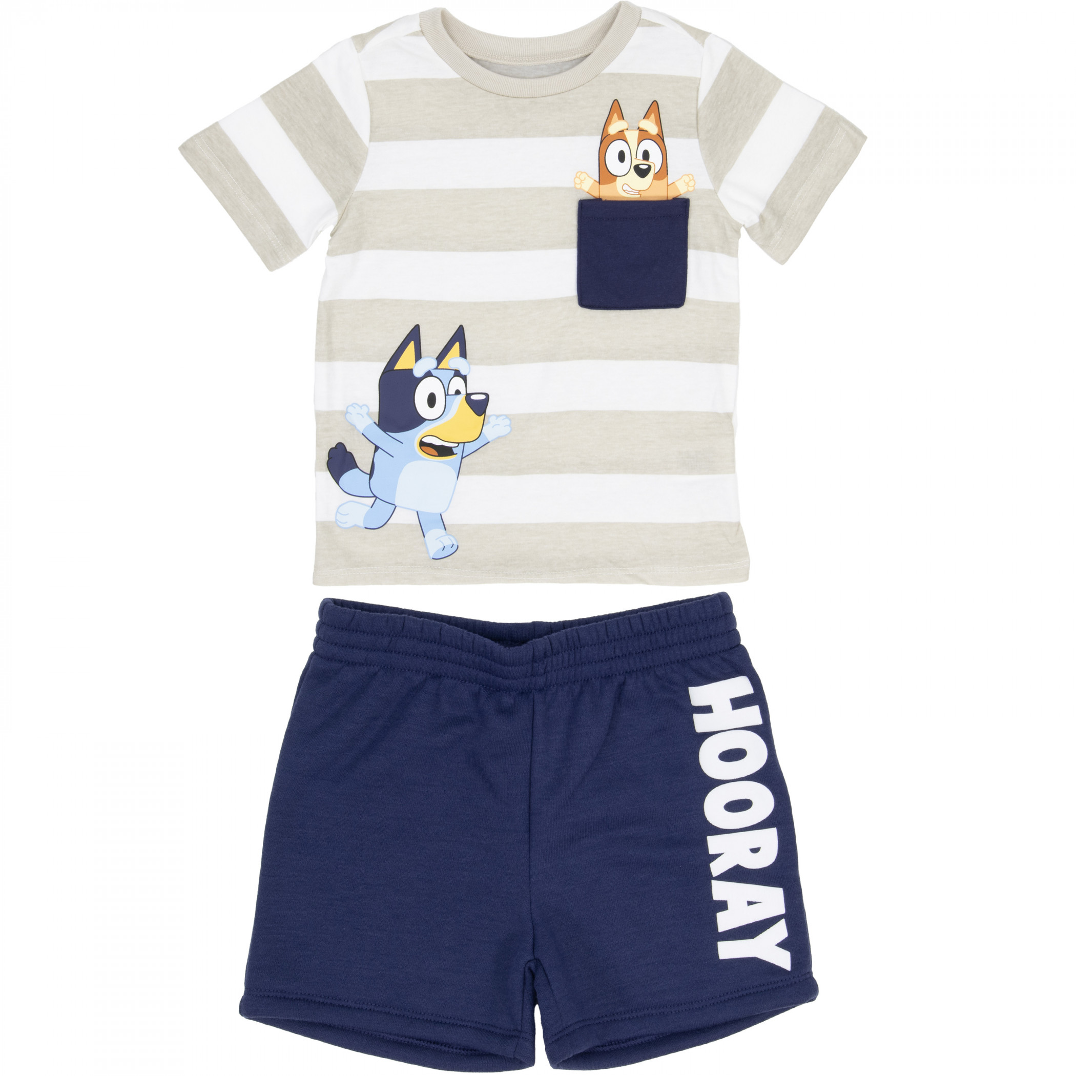 Bluey Peekaboo Bingo Boy's Shirt and Shorts 2-Piece Set