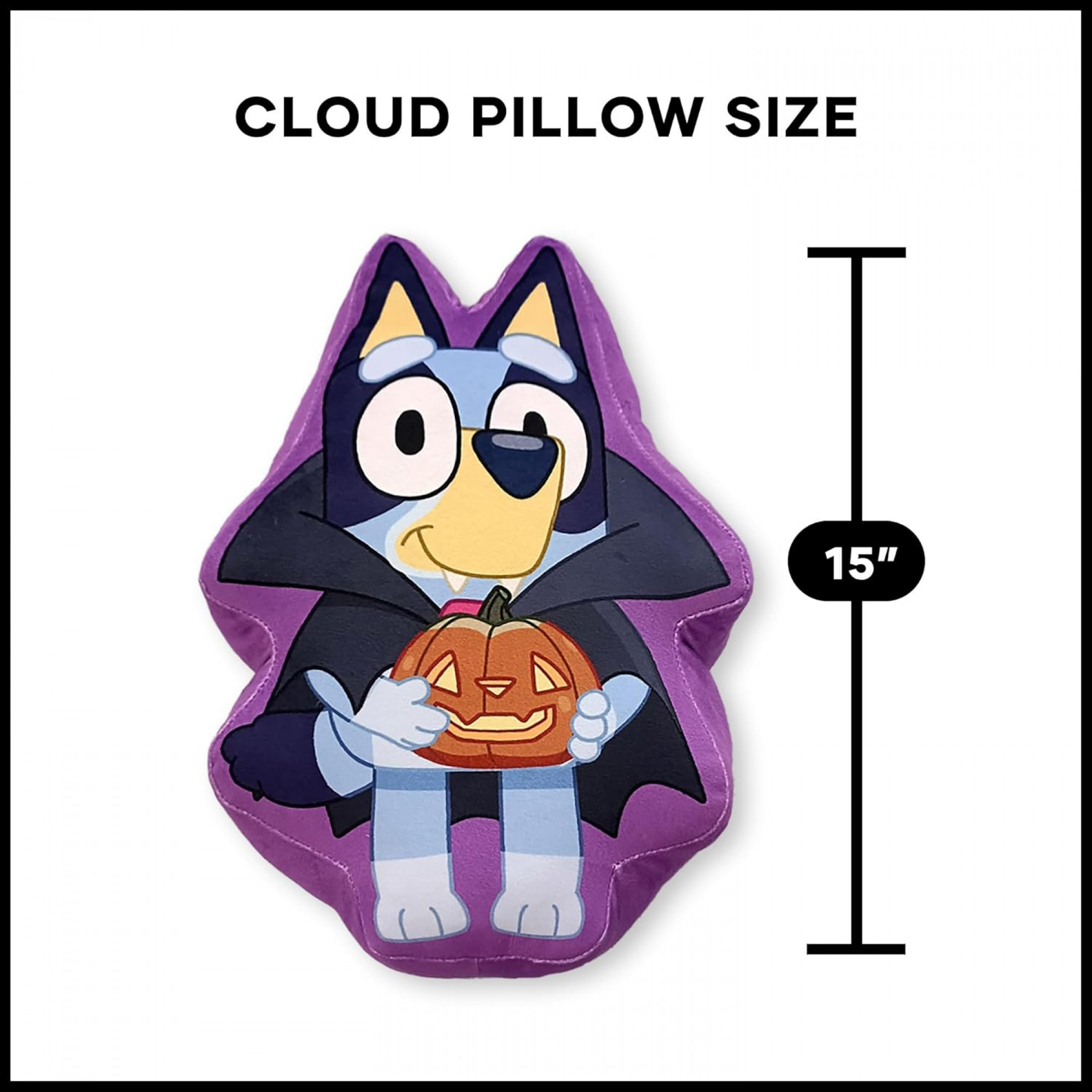 Bluey Halloween 15" Shaped Cloud Pillow