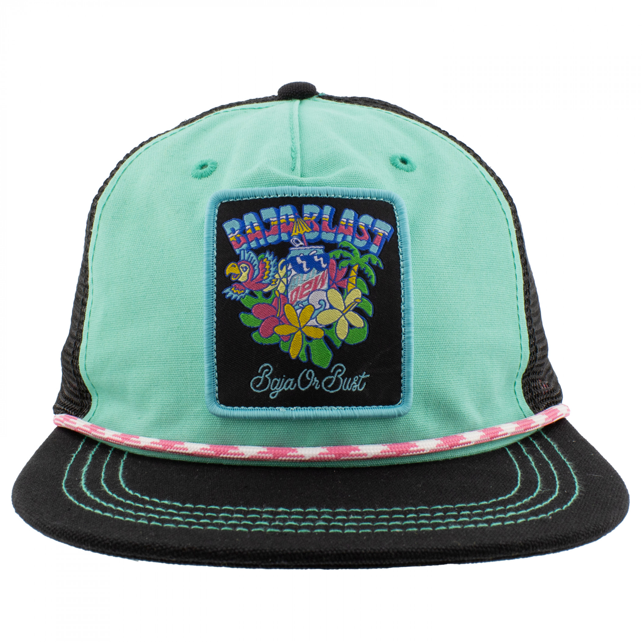 Mountain Dew Baja Blast Flower Patch Canvas Grandpa Hat