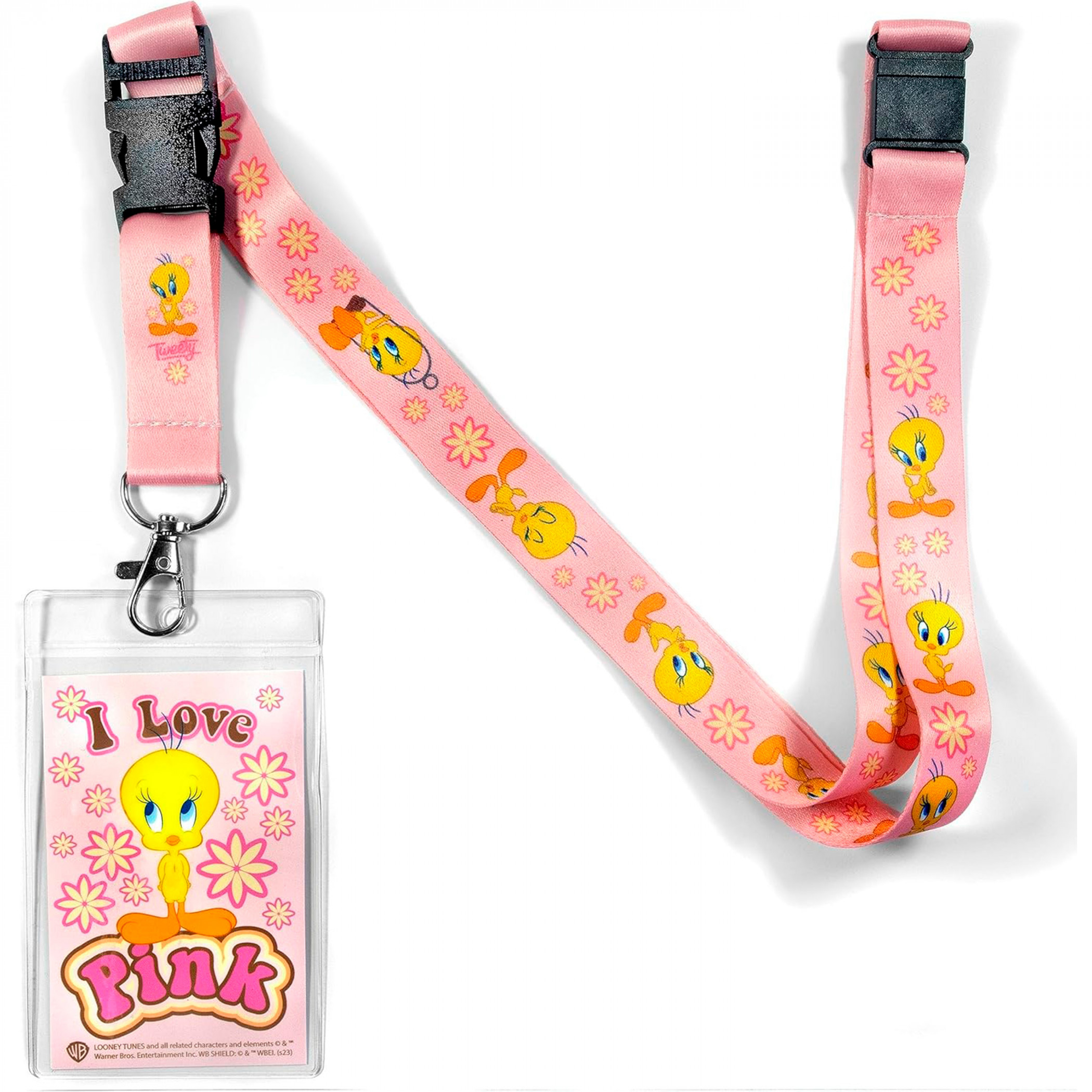 Looney Tunes Tweety Bird I Love Pink Lanyard