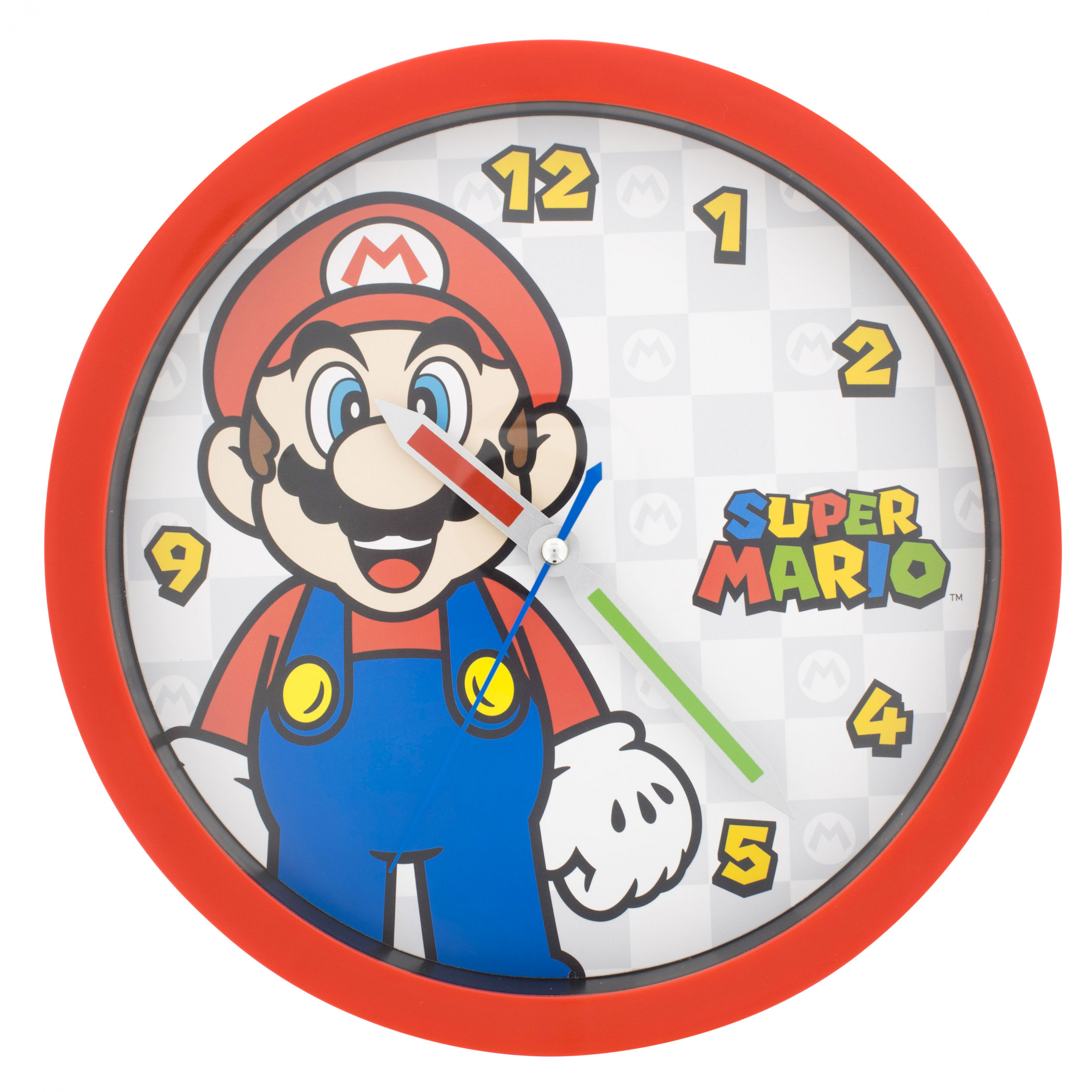 Super Mario Bros. Mario Profile Chrome Red 10" Wall Clock