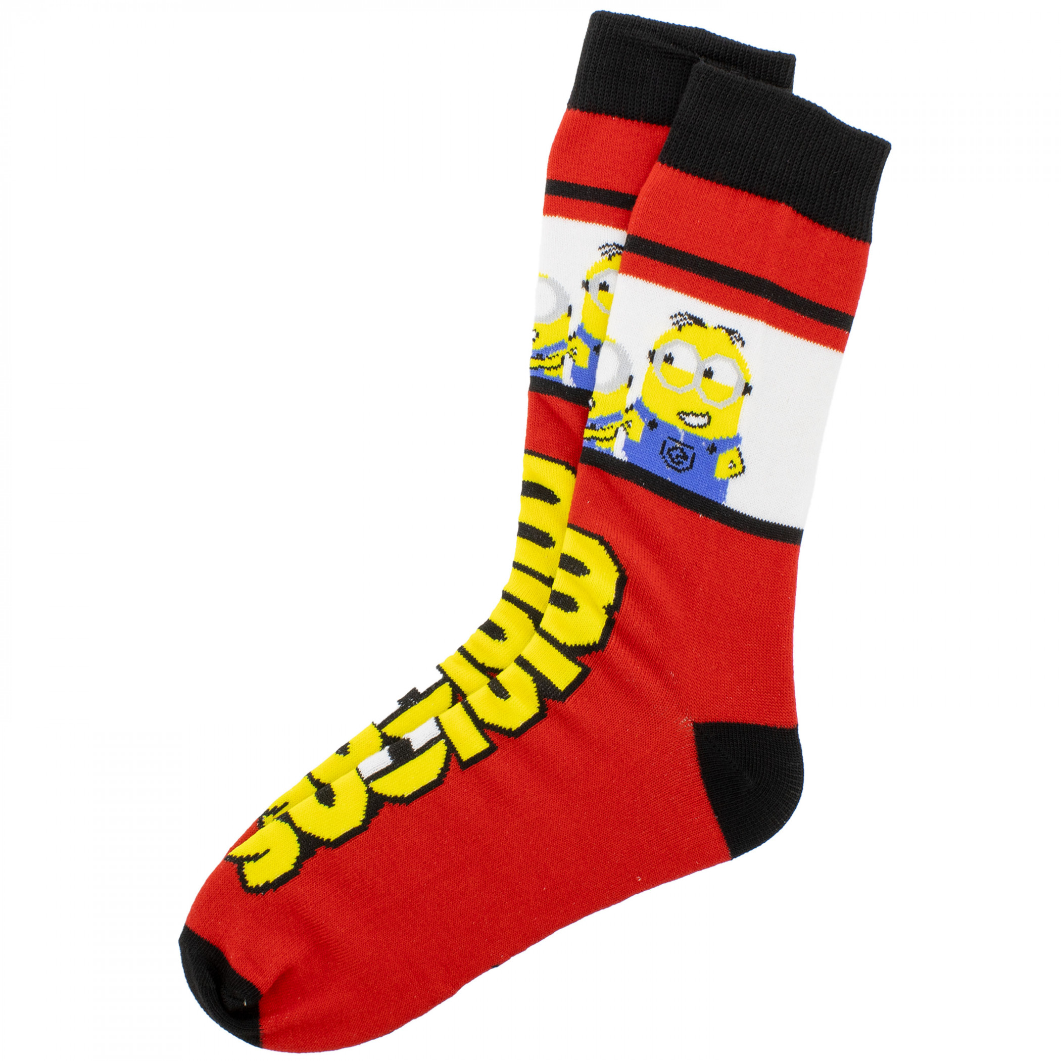 The Minions Stuart Otto and Kevin 6-Pack Crew Socks