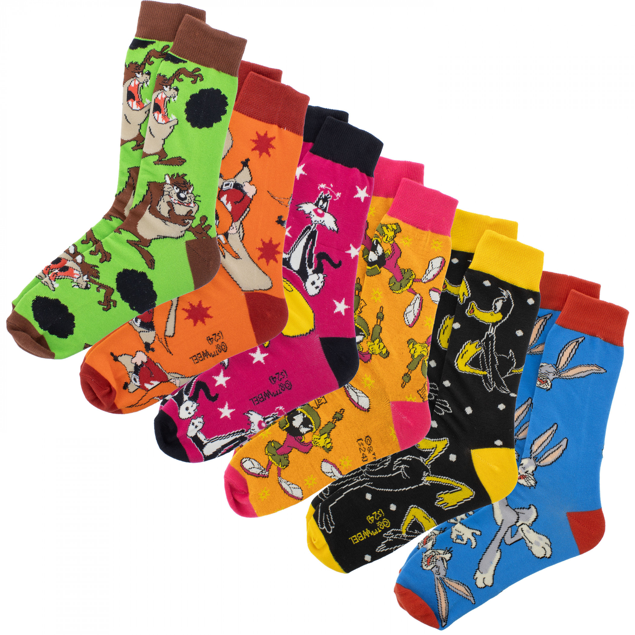 Looney Tunes Characters 6-Pack Crew Socks