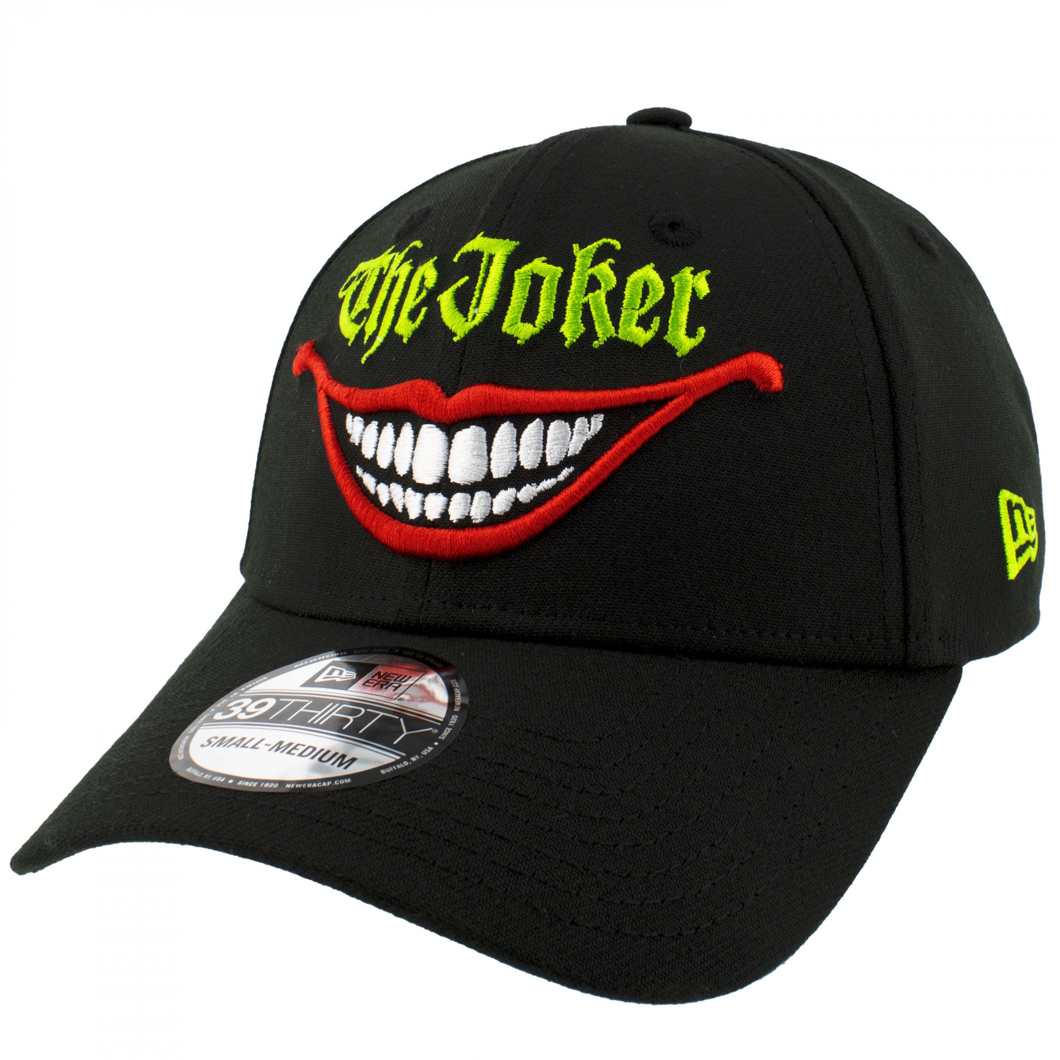 The Joker Smile Logo Black Colorway New Era 39Thirty Fitted Hat