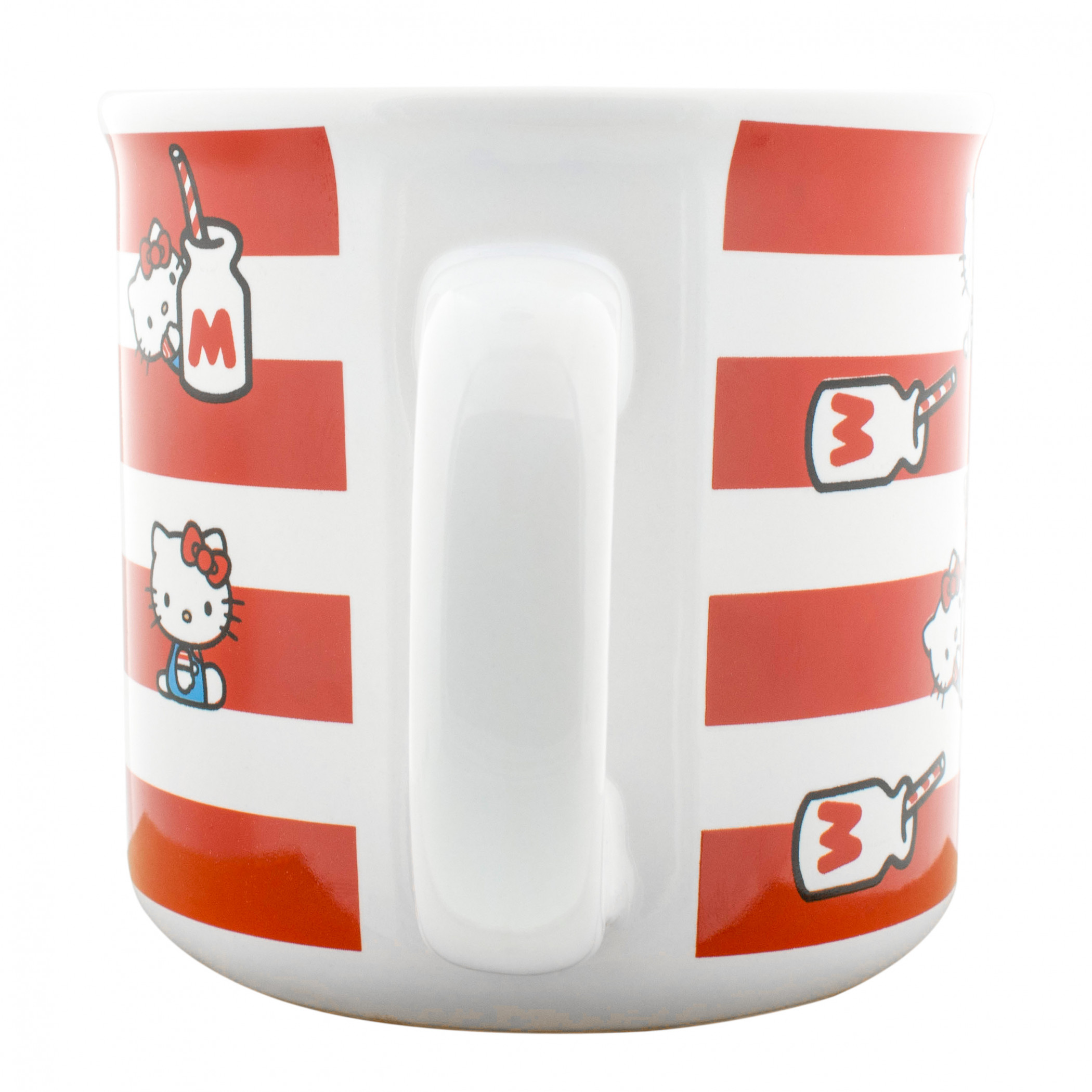 Hello Kitty Milk Bottle Stripes 20oz Ceramic Camper Mug