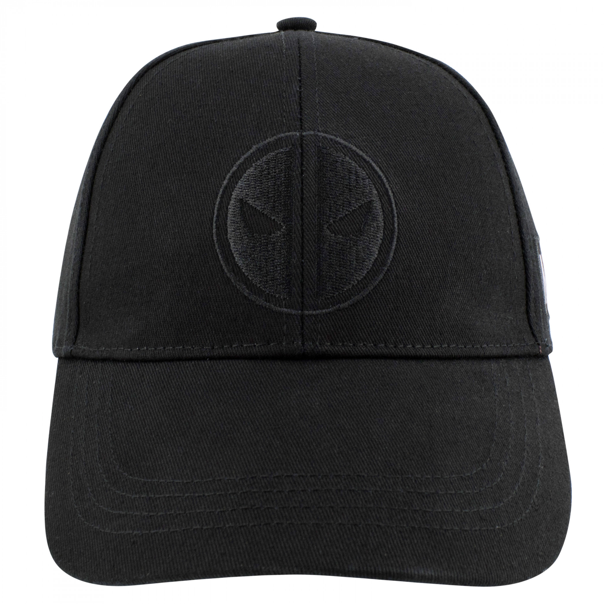 Deadpool and Marvel Logos Black on Black Snapback Hat