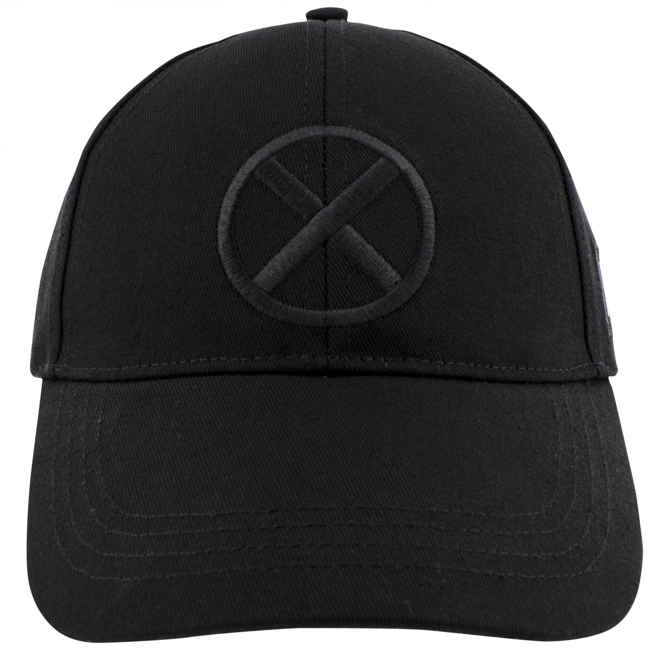 X-Men Logo Black on Black Snapback Hat