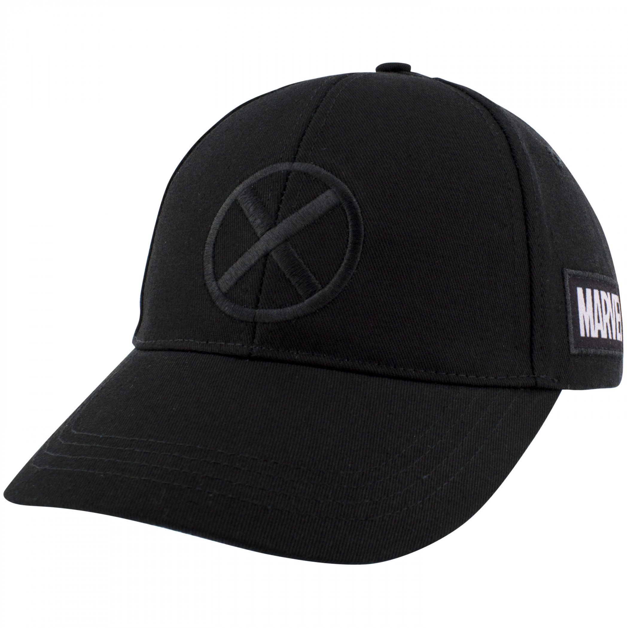 X-Men Logo Black on Black Snapback Hat