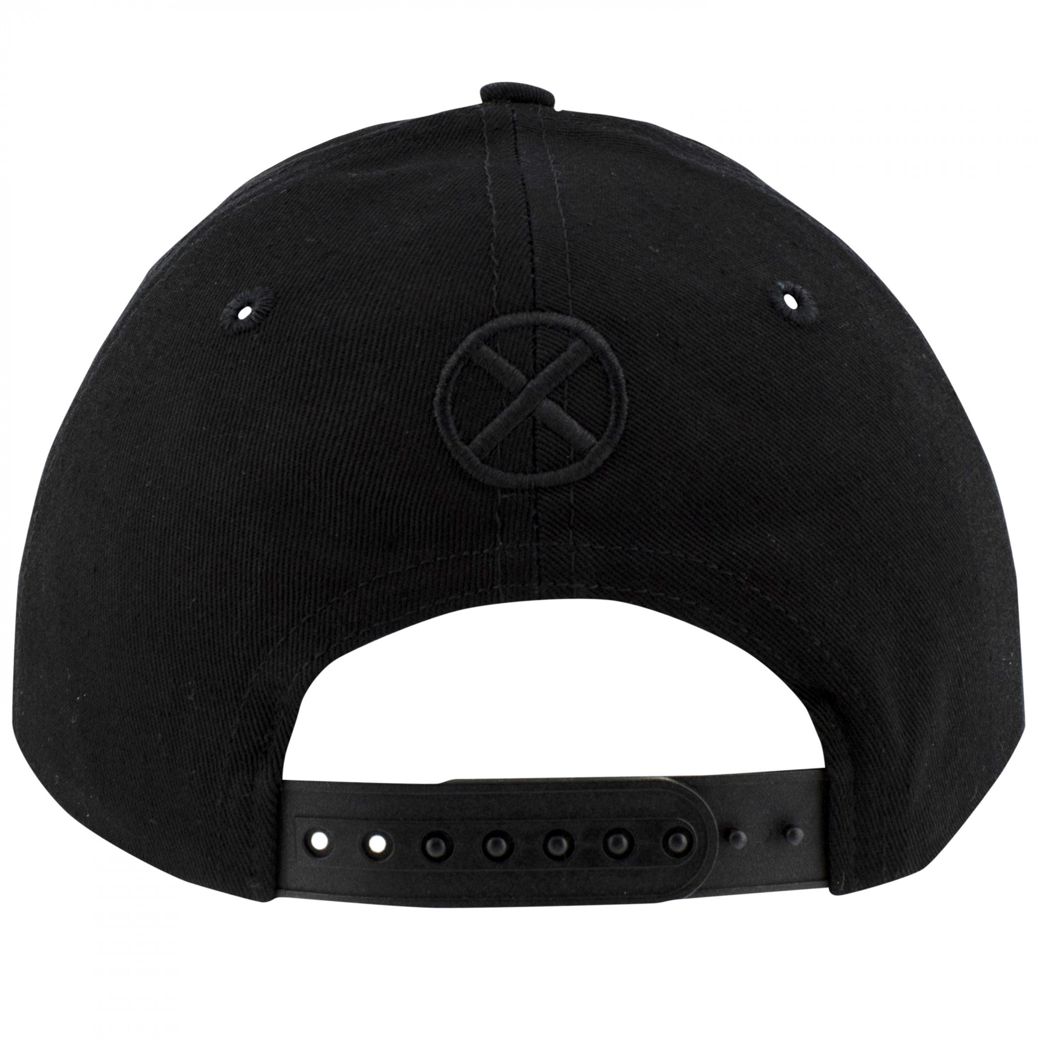 X-Men Logo Black on Black Snapback Hat