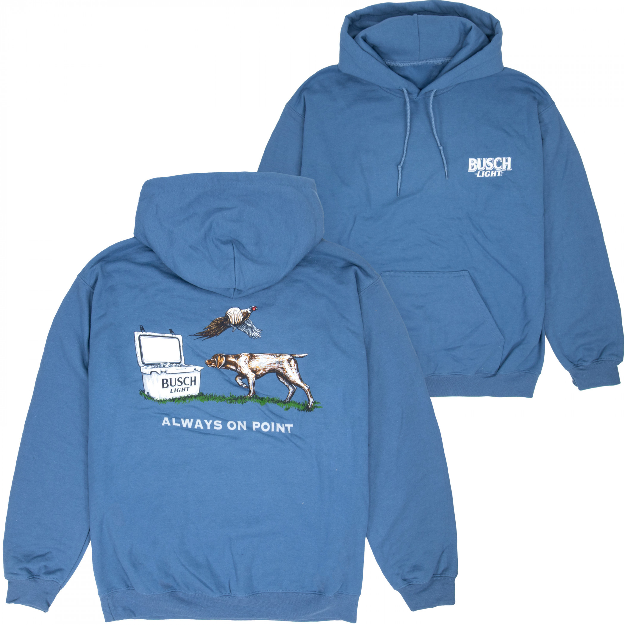 Busch Light Always On Point Front & Back Print Pull-Over Hoodie