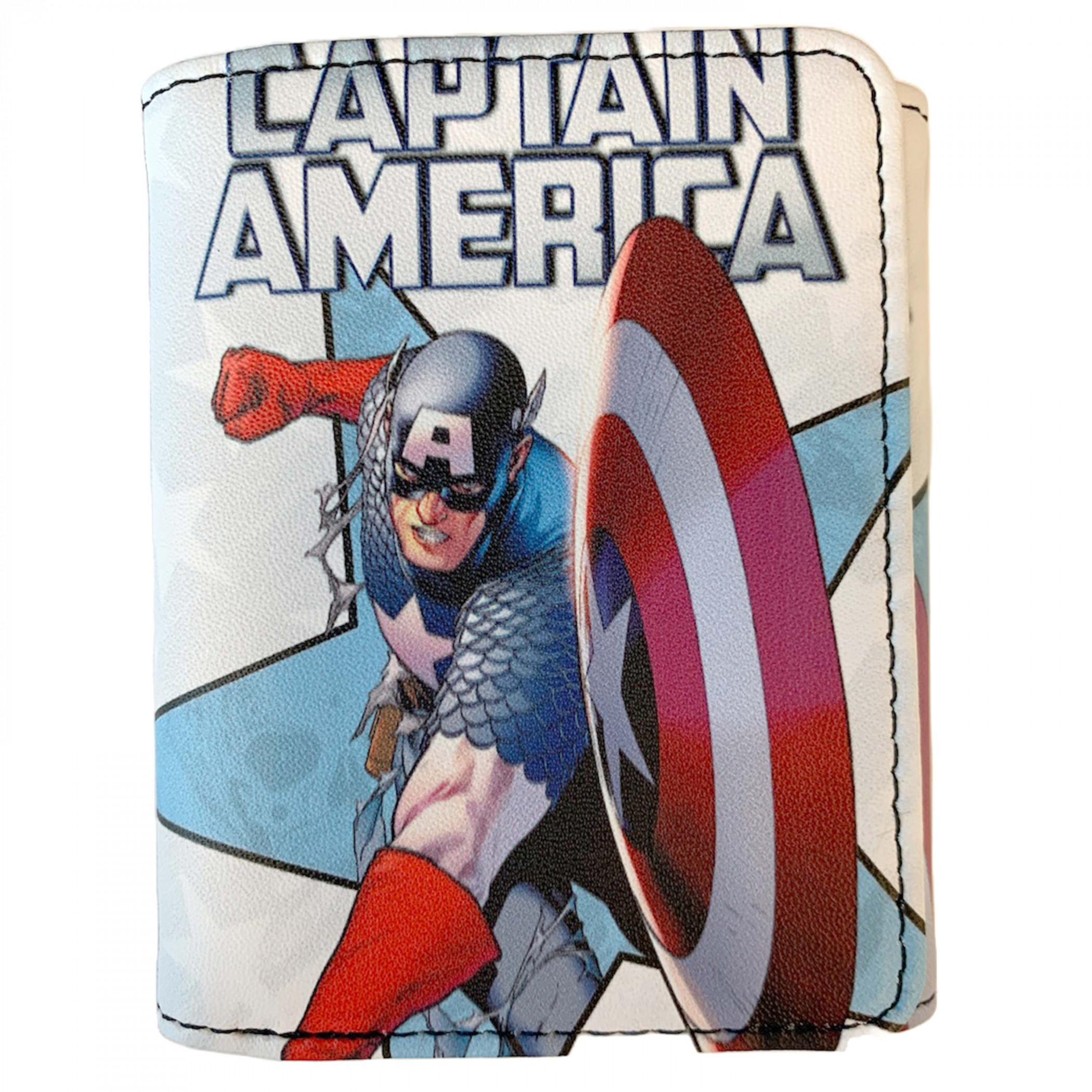 Captain America Shield Attack Trifold Wallet in Collectable Tin