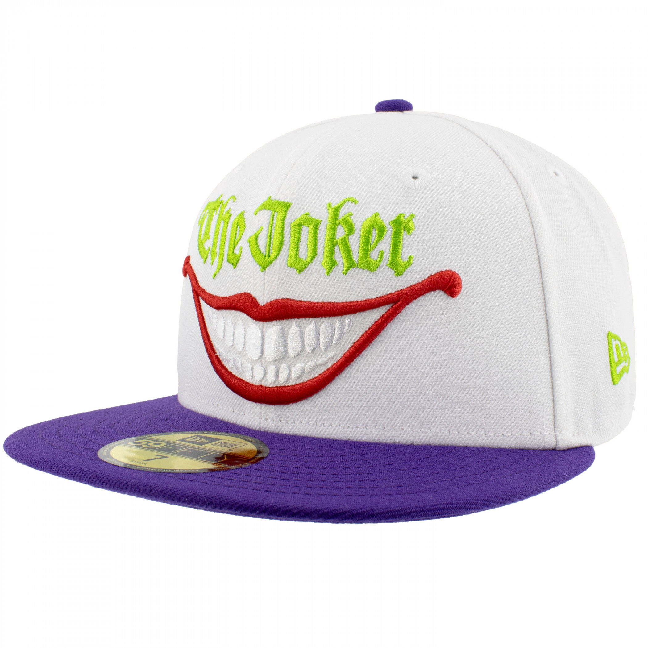 The Joker Smile White & Purple Colorway New Era 59Fifty Fitted Hat