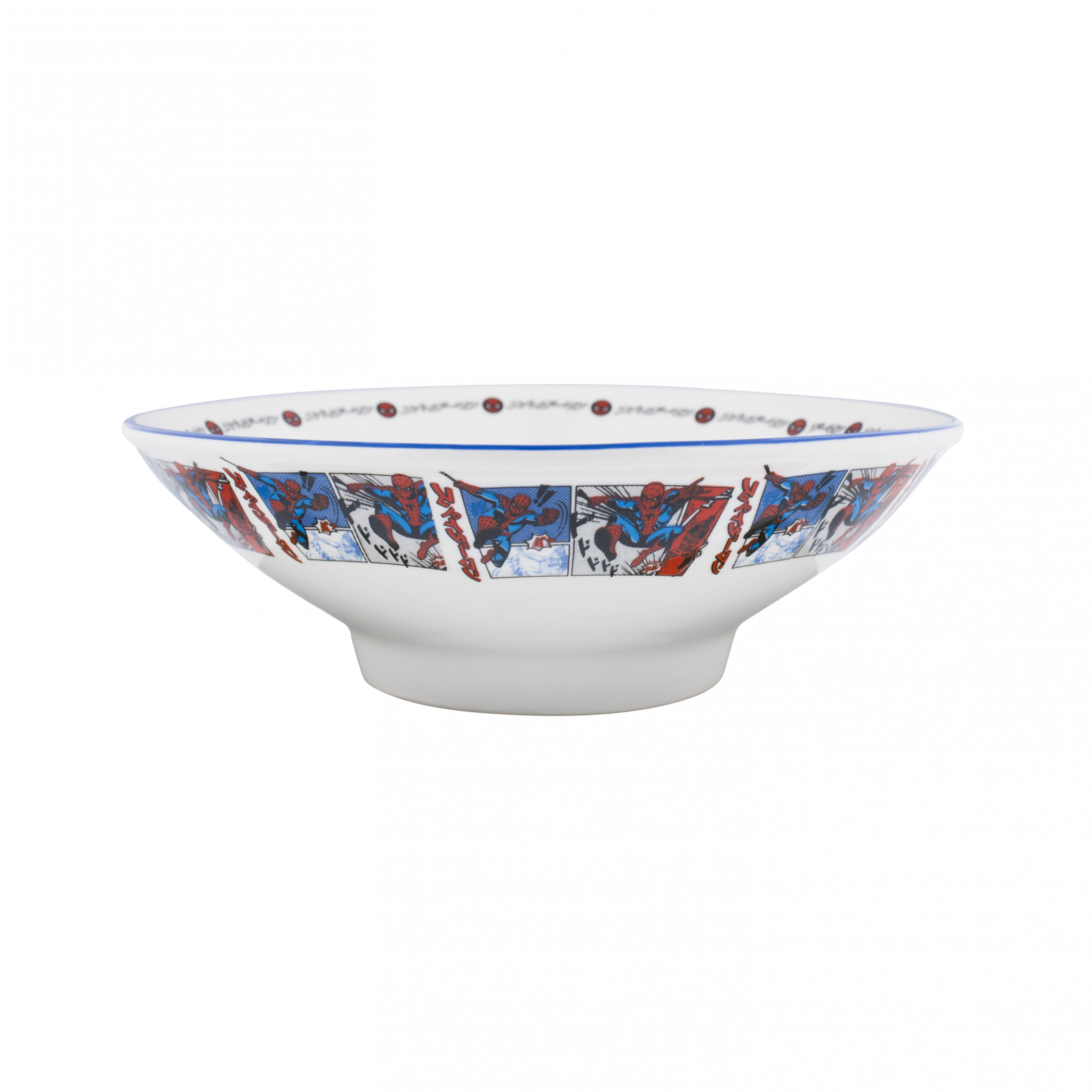 Spider-Man Manga Panels Ceramic Ramen Bowl with Chopsticks