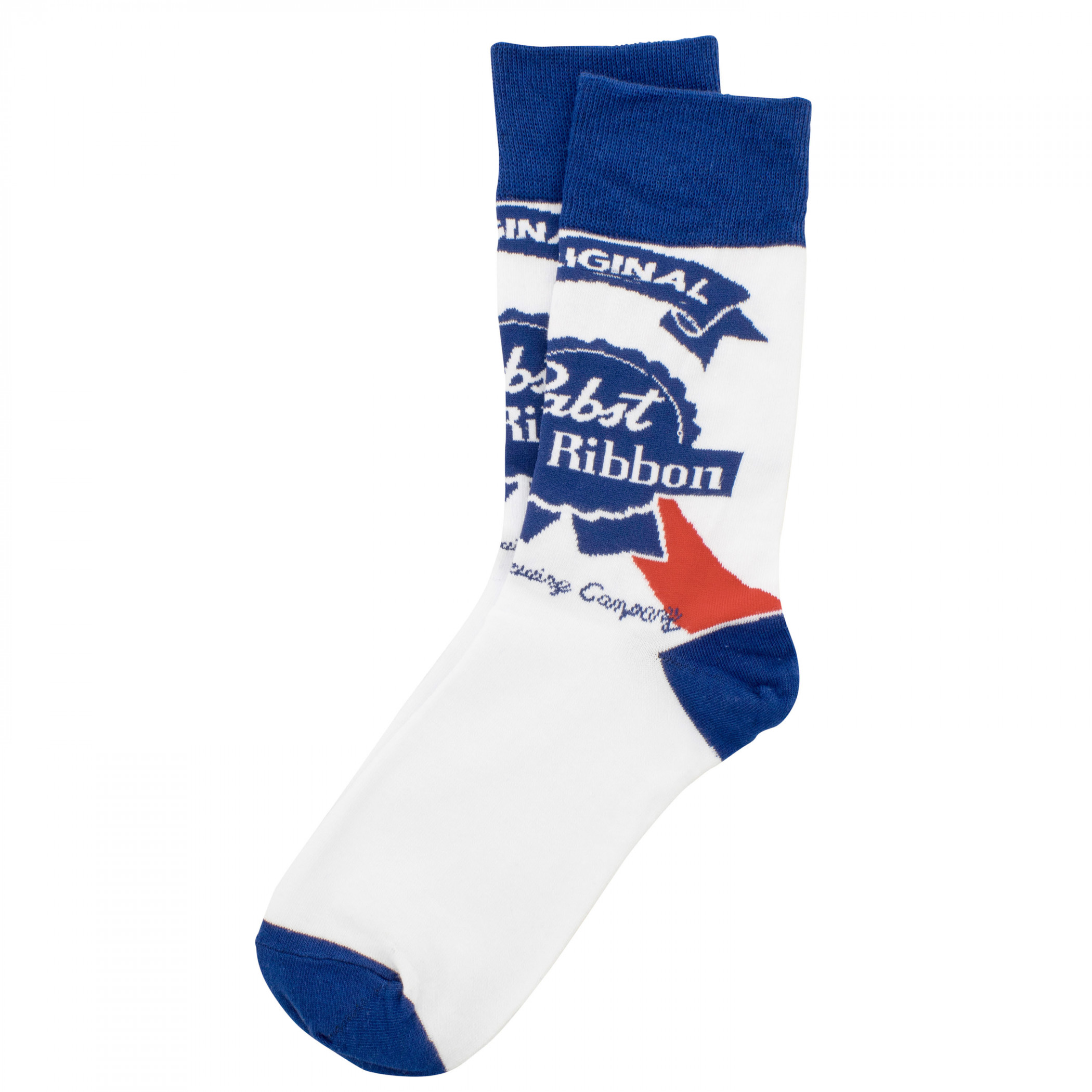 Pabst Blue Ribbon PBR Classic Logo Crew Socks