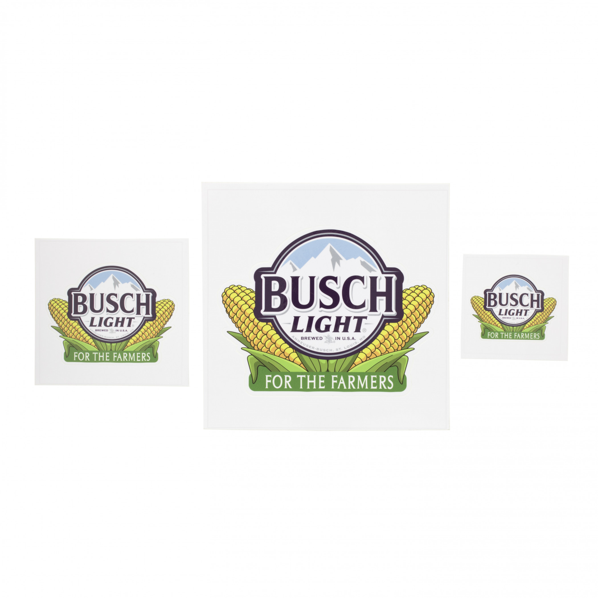 Busch Light Corn Logo Sticker Various Sizes 3-Pack