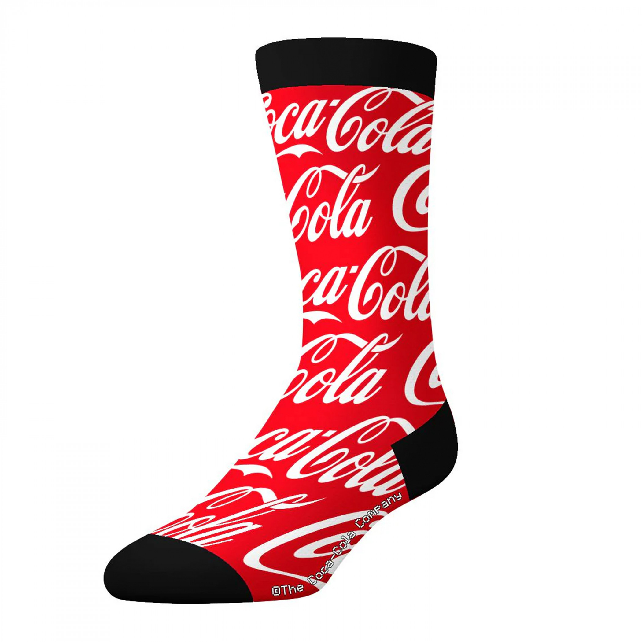 Coca-Cola Adult Crew Socks Logo 3-Pack Crew Socks in Cola Cup