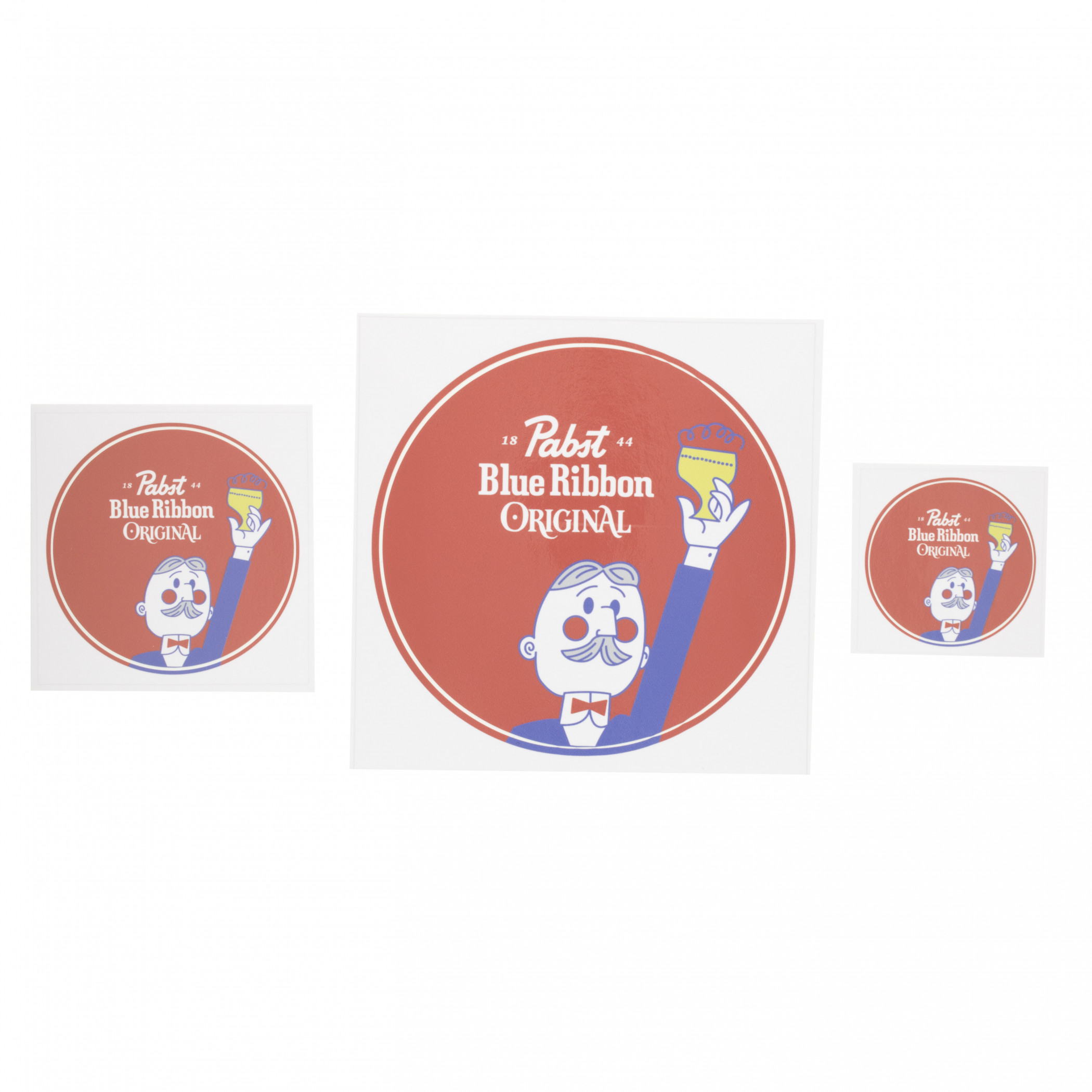 Pabst Blue Ribbon PBR Vintage Celebration Sticker Various Sizes 3-Pack