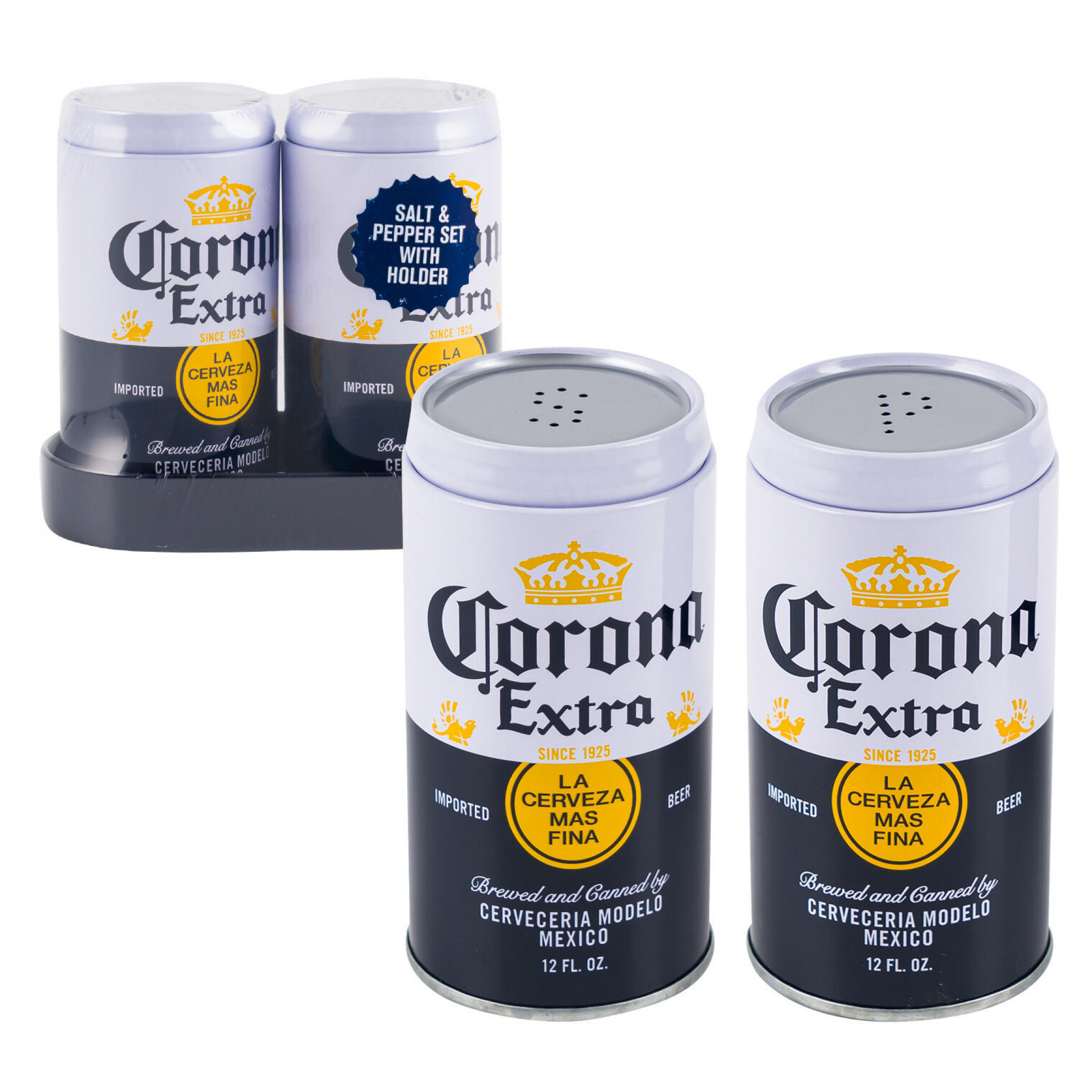 Corona Extra Cans Matching Salt and Pepper Shakers