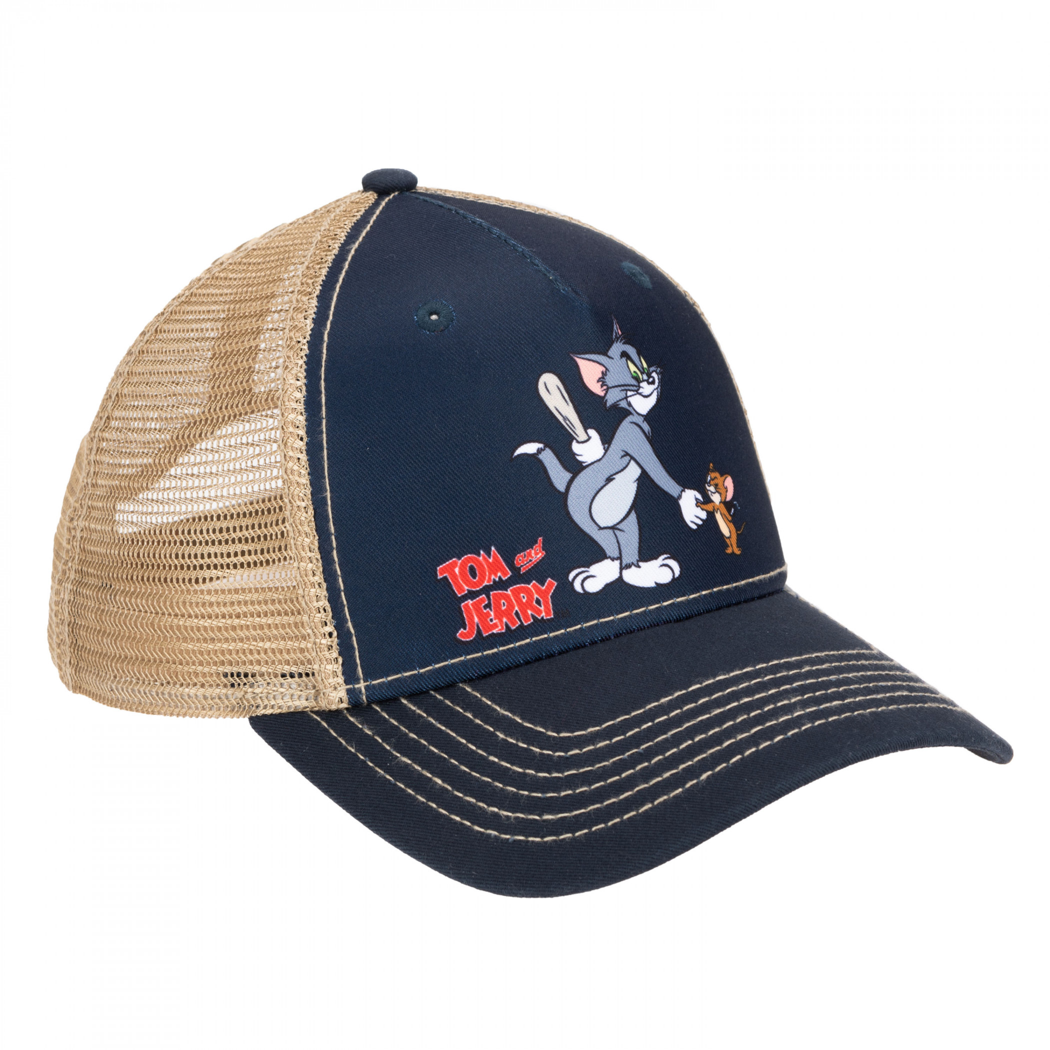 Tom and Jerry Shaking Hands Low Profile Snapback Hat