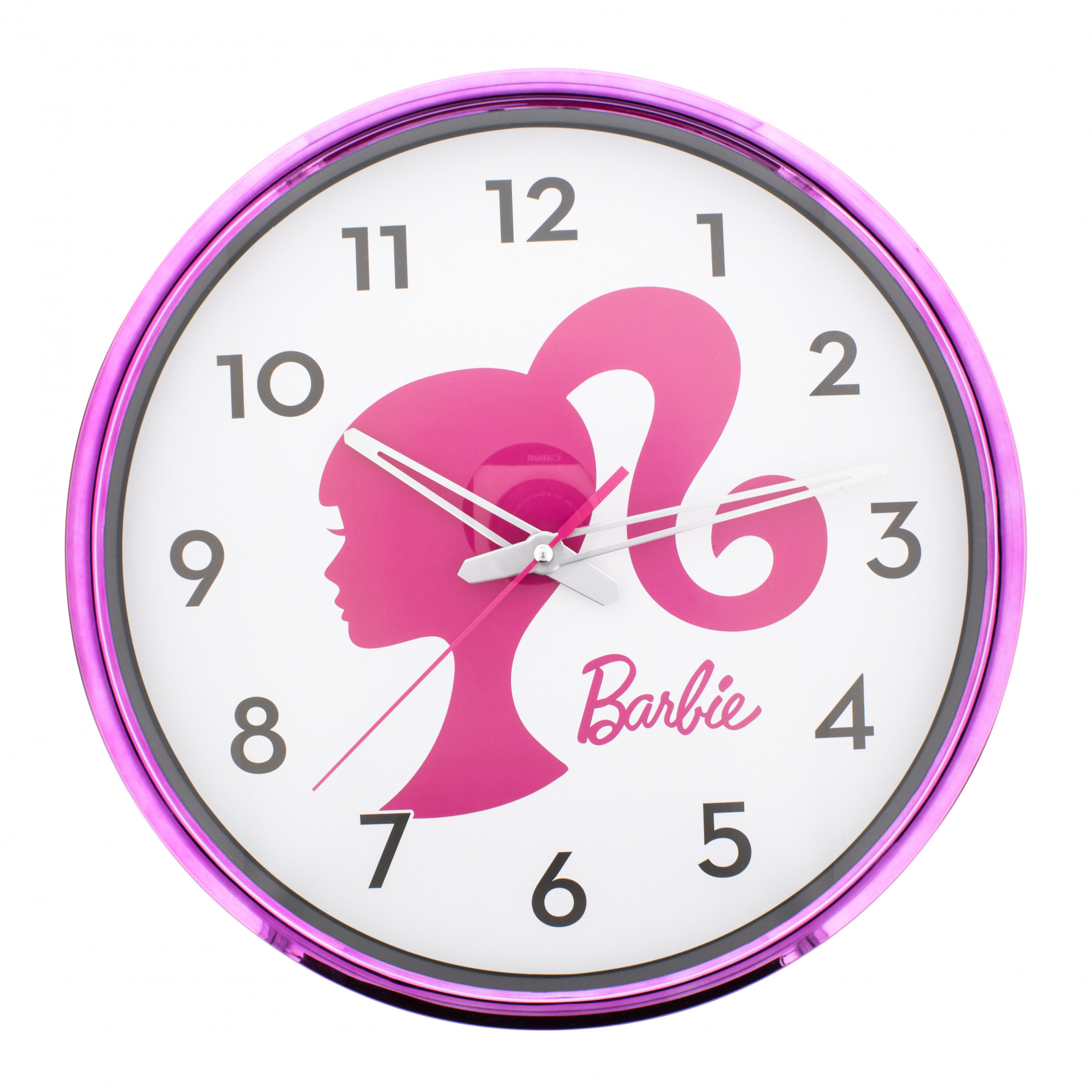 Barbie Silhouette Logo Metallic Hot Pink 14" Wall Clock