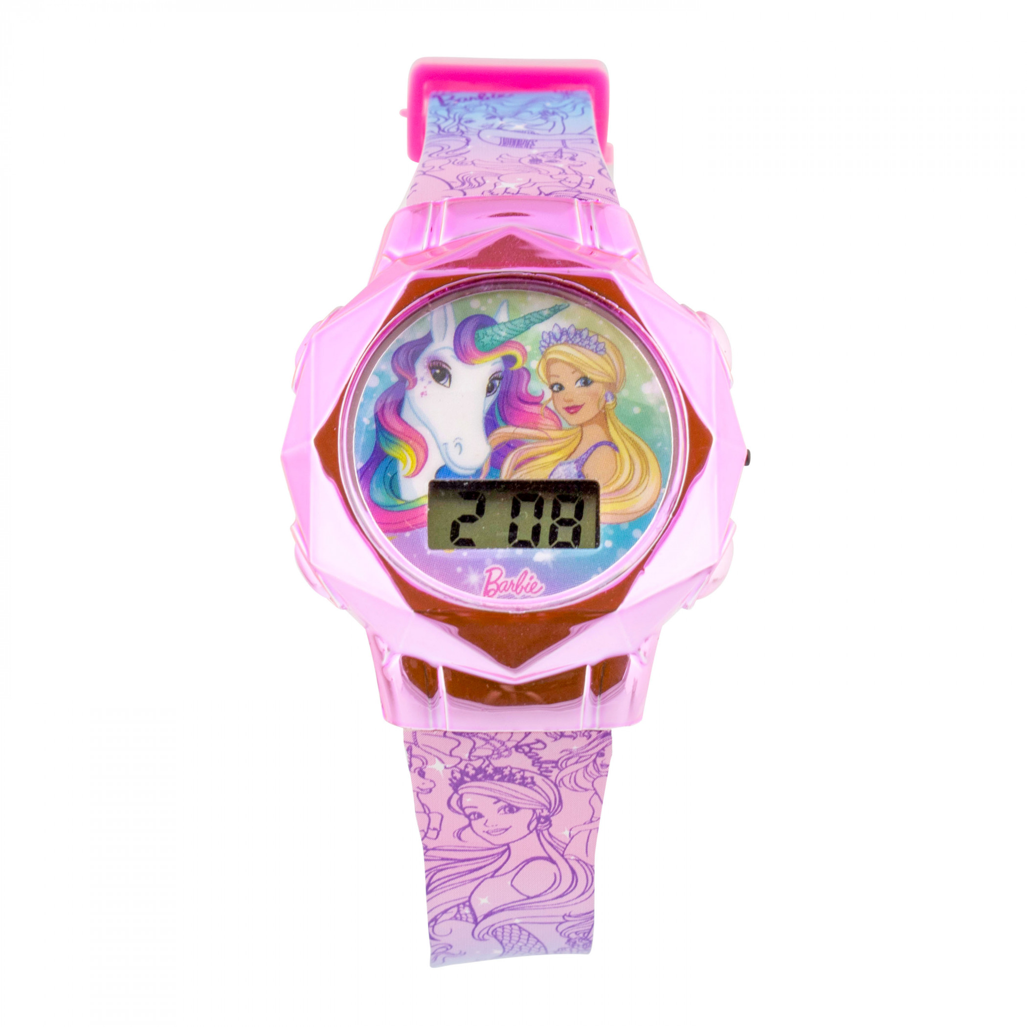 Barbie Rainbow Glitter Kid's Watch with Silicone Band