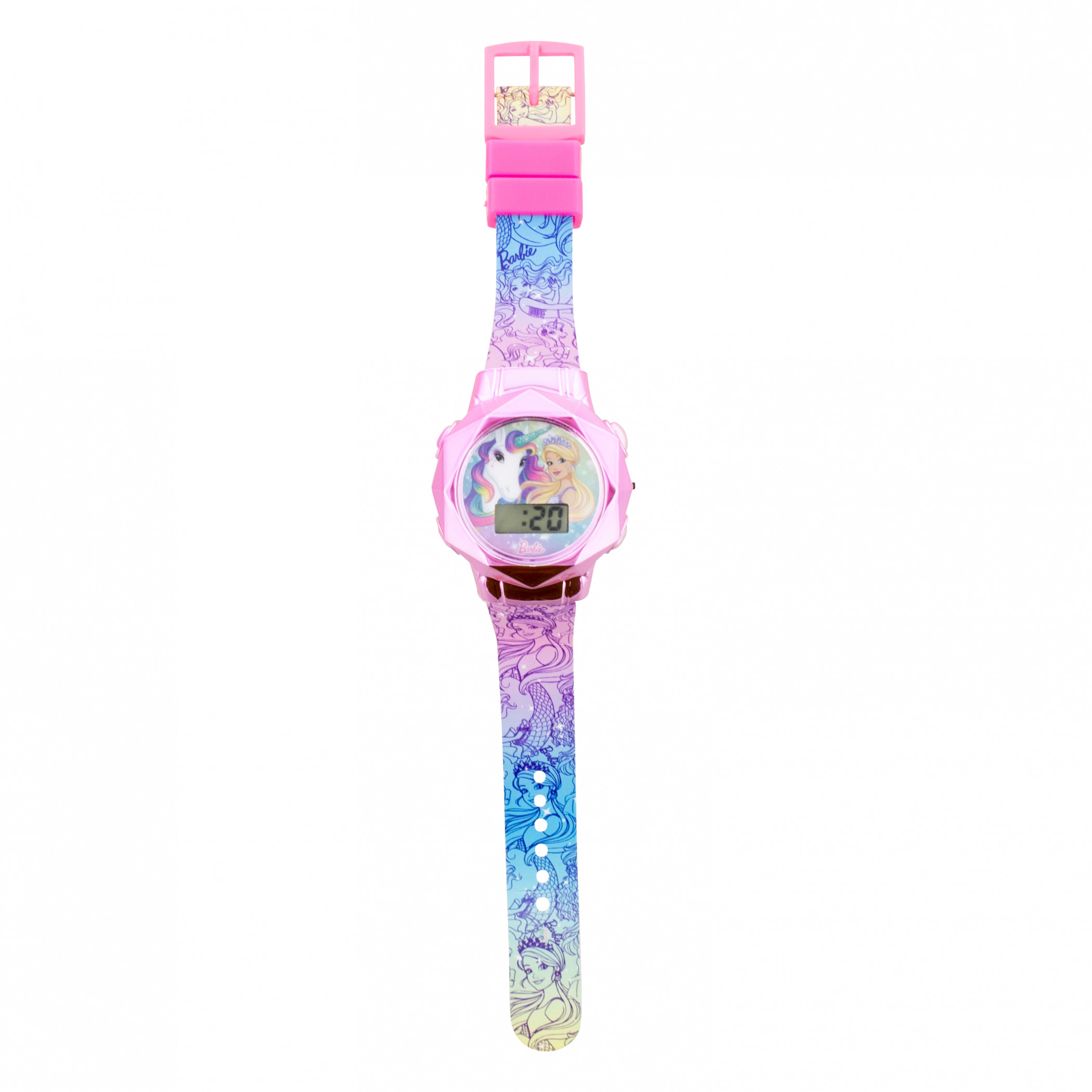 Barbie Rainbow Glitter Kid's Watch with Silicone Band