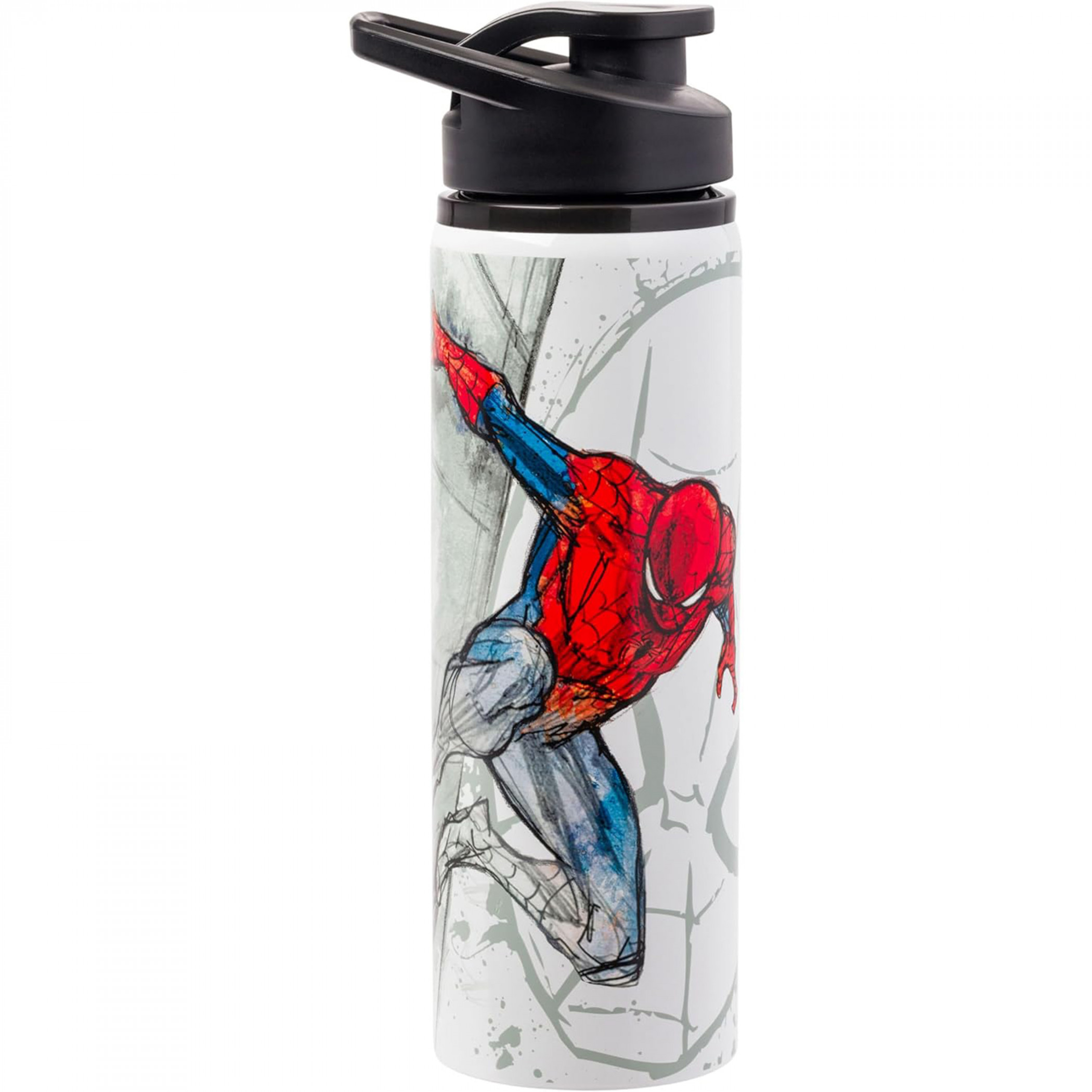 Spider-Man Wall Slide 25oz Water Bottle with Lid Strap