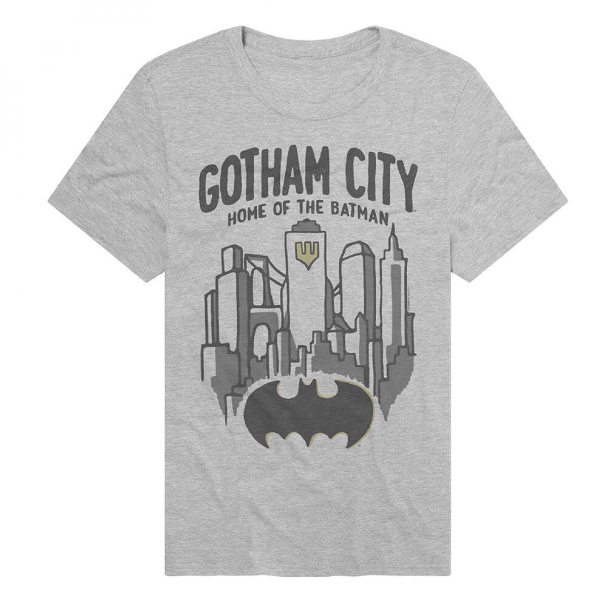 Batman Gotham City Skyline Premium T-Shirt