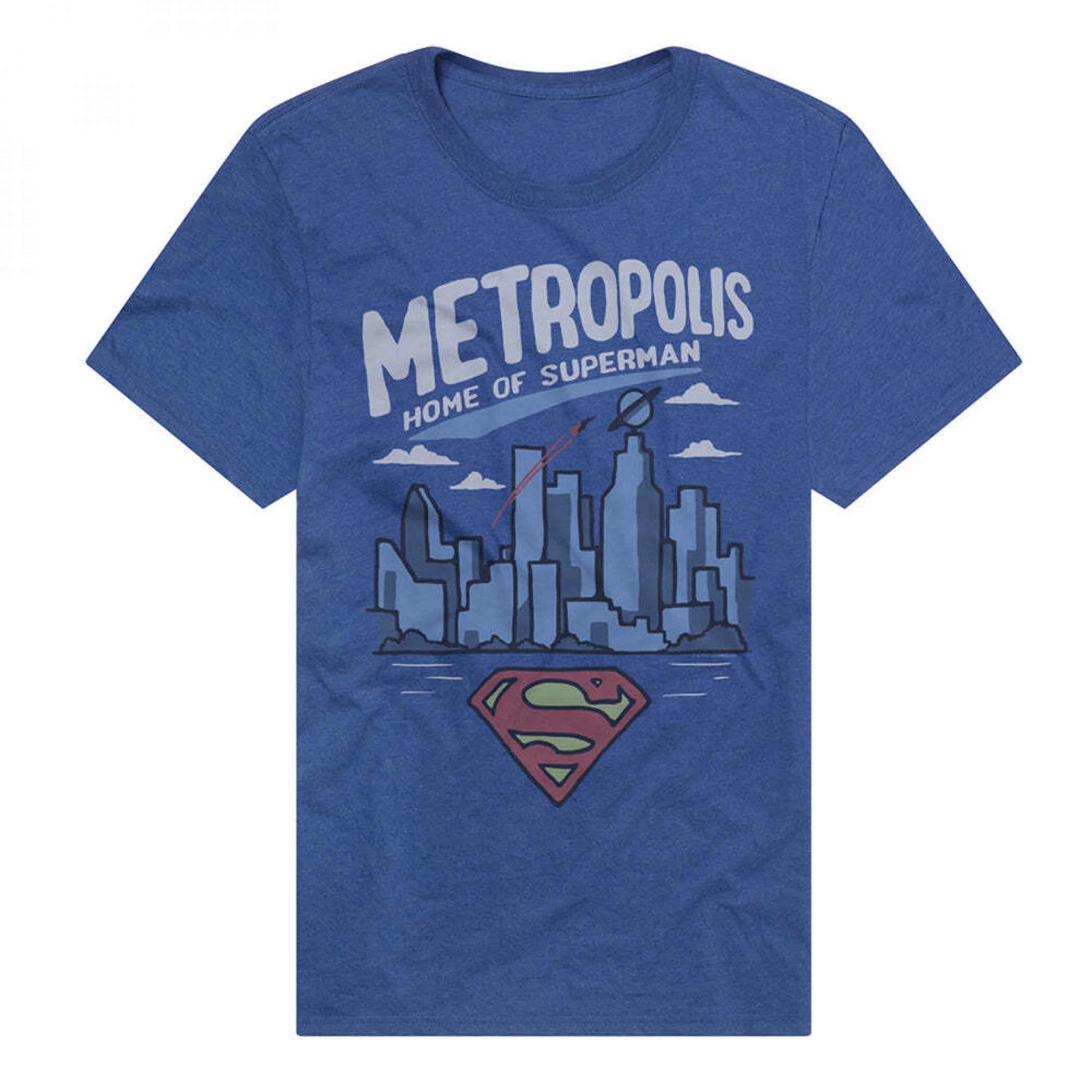 Superman Metropolis City Skyline Premium T-Shirt