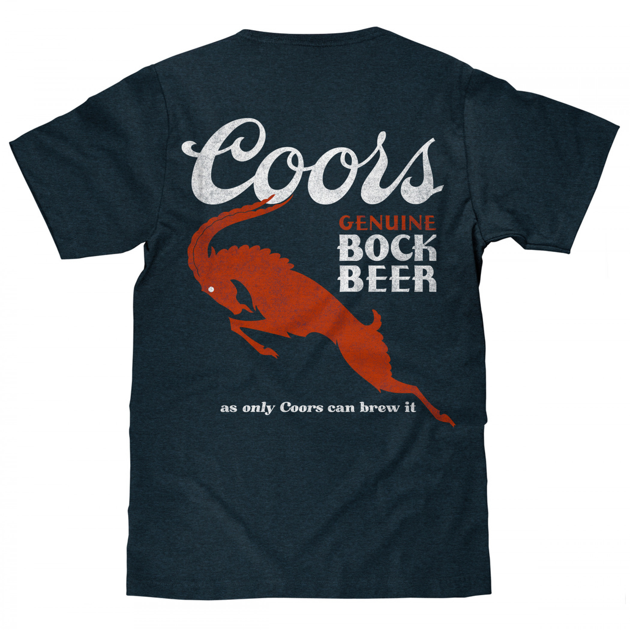 Coors Genuine Rock Beer Front and Back Print T-Shirt