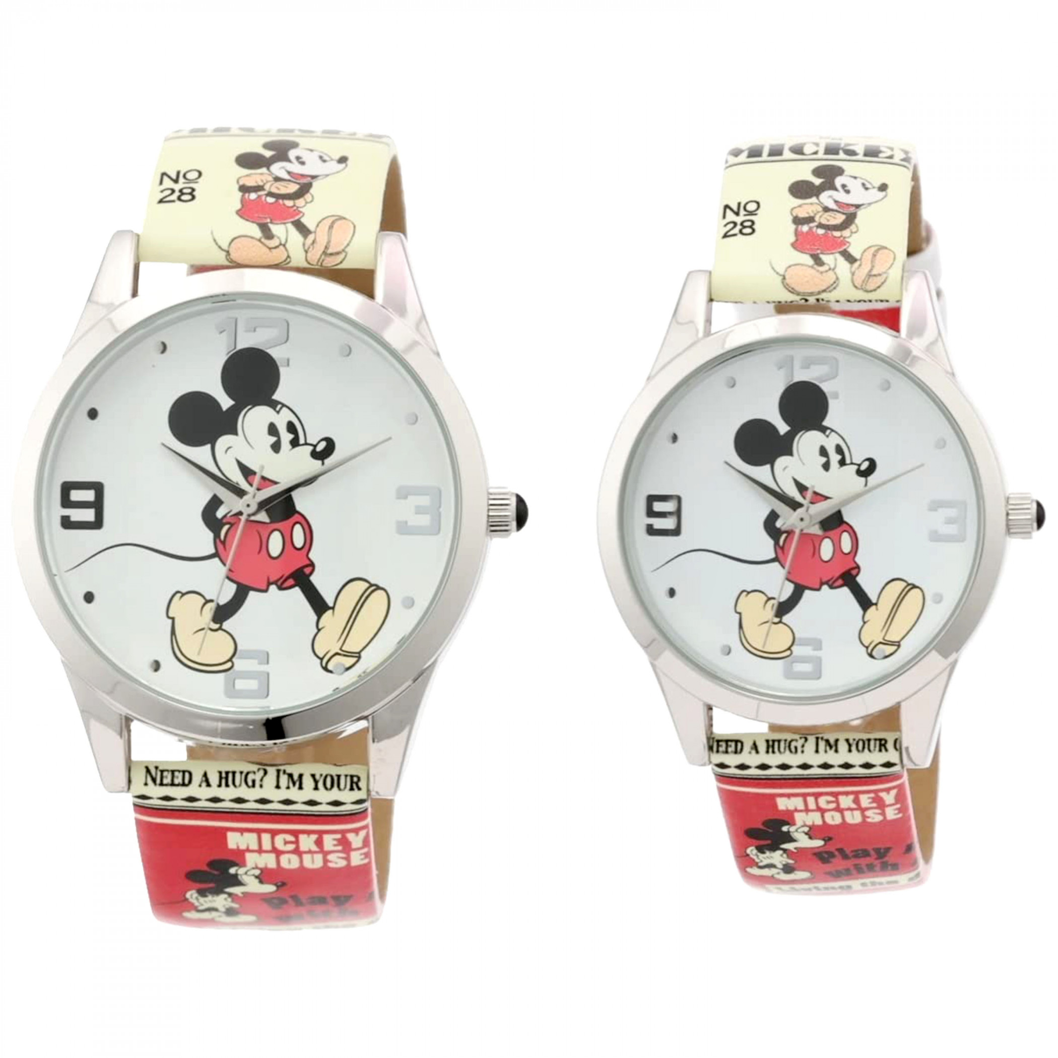 Mickey Mouse His and Her Analog Watch Set