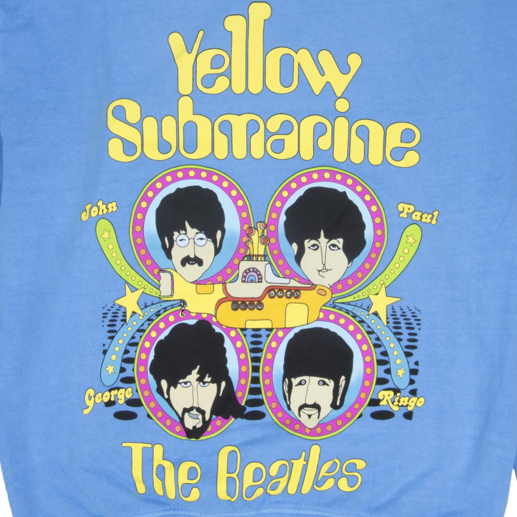 The Beatles Yellow Submarine Heads In Circles Crewneck Sweatshirt