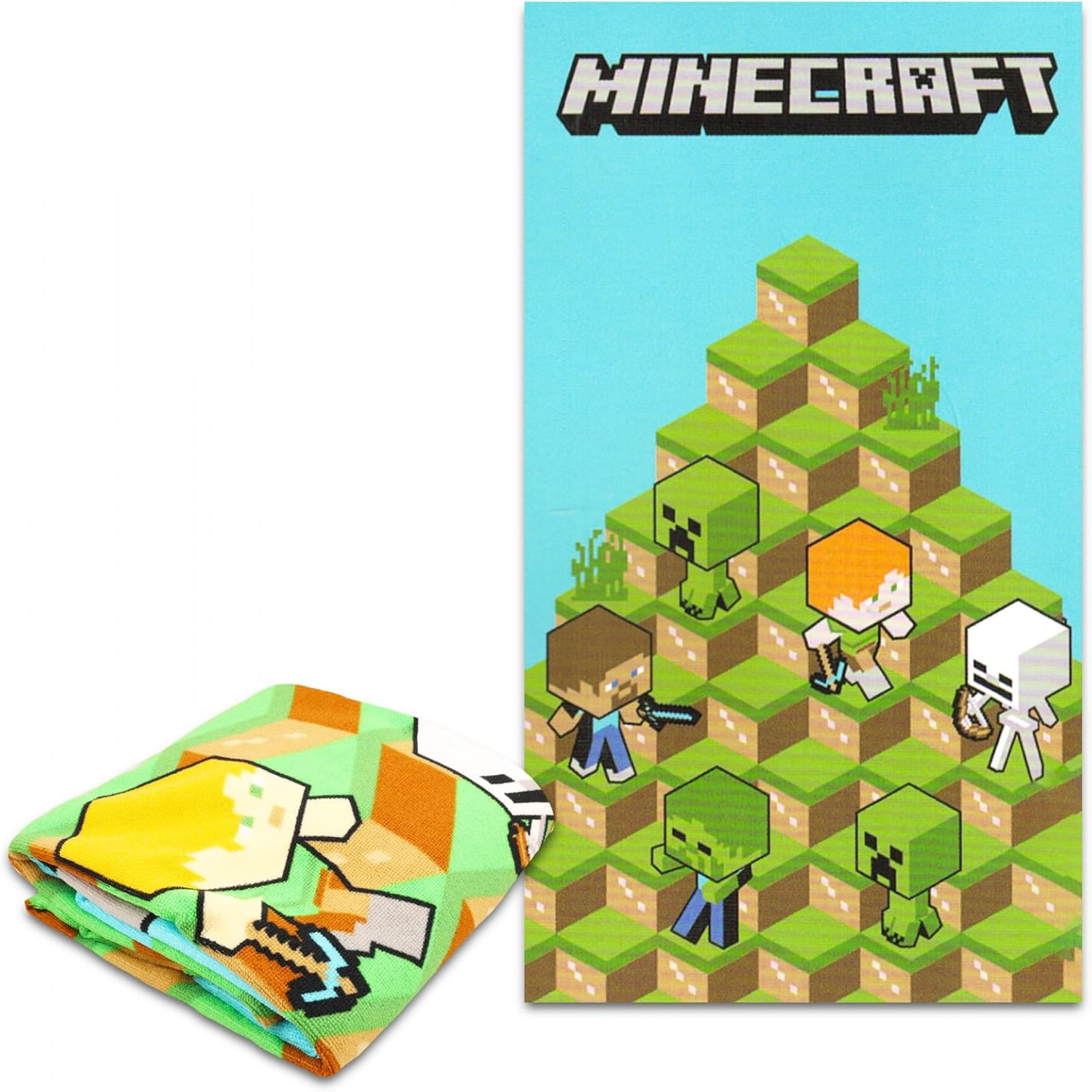 Minecraft Block Stack Beach Towel