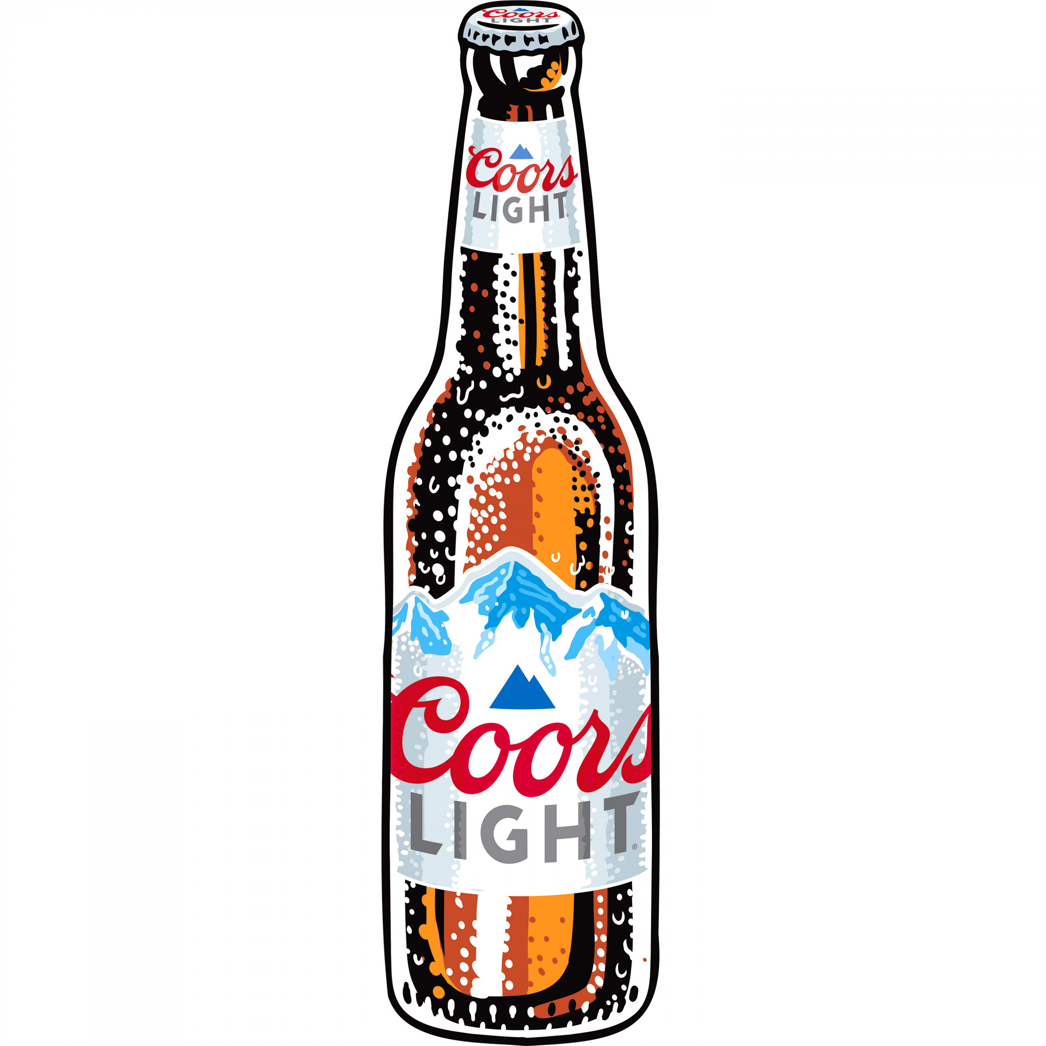 Coors Light Frosty Bottle Metal Sign