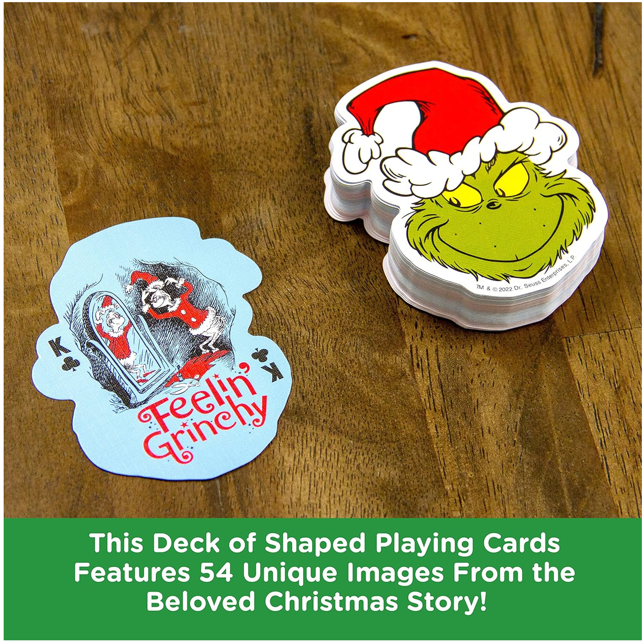 Grinch Christmas Shaped Playing Cards