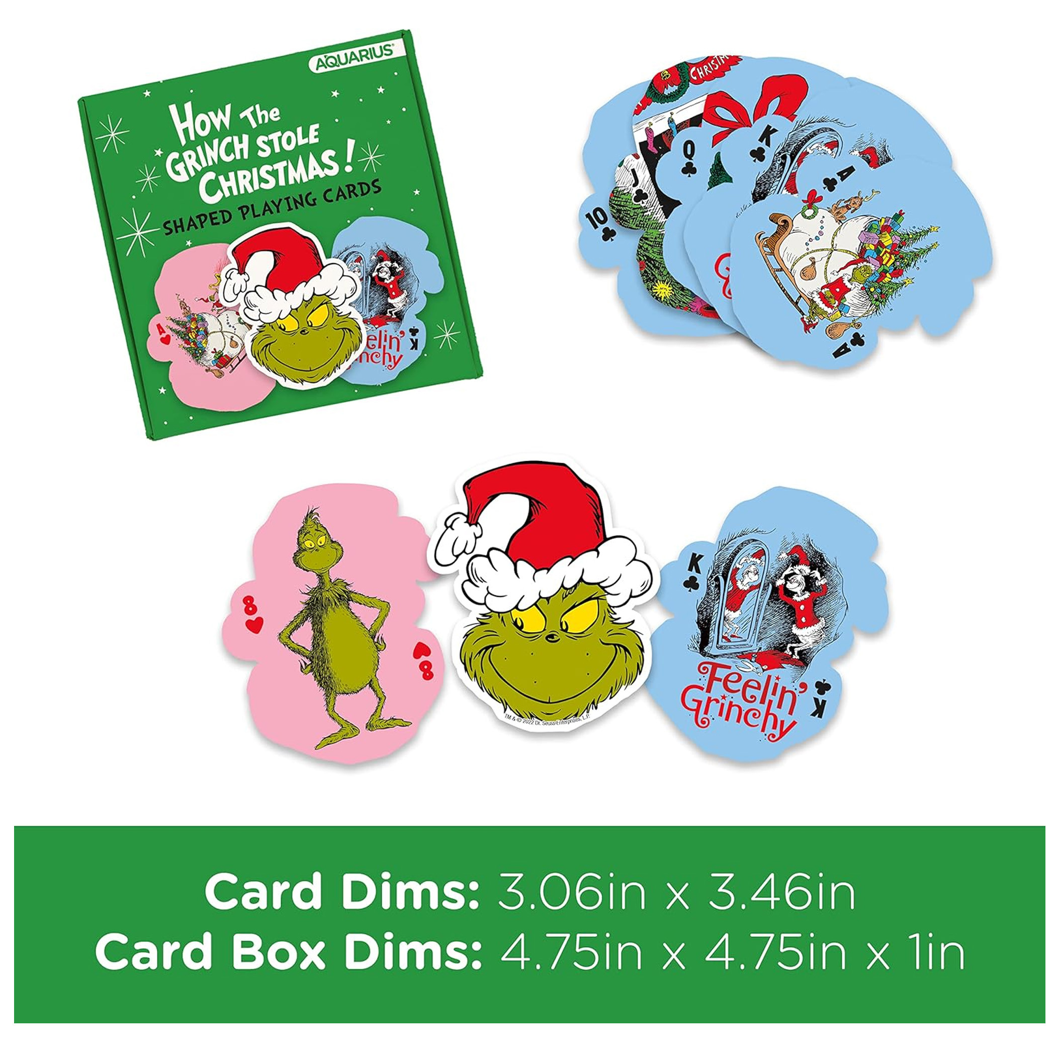 Grinch Christmas Shaped Playing Cards