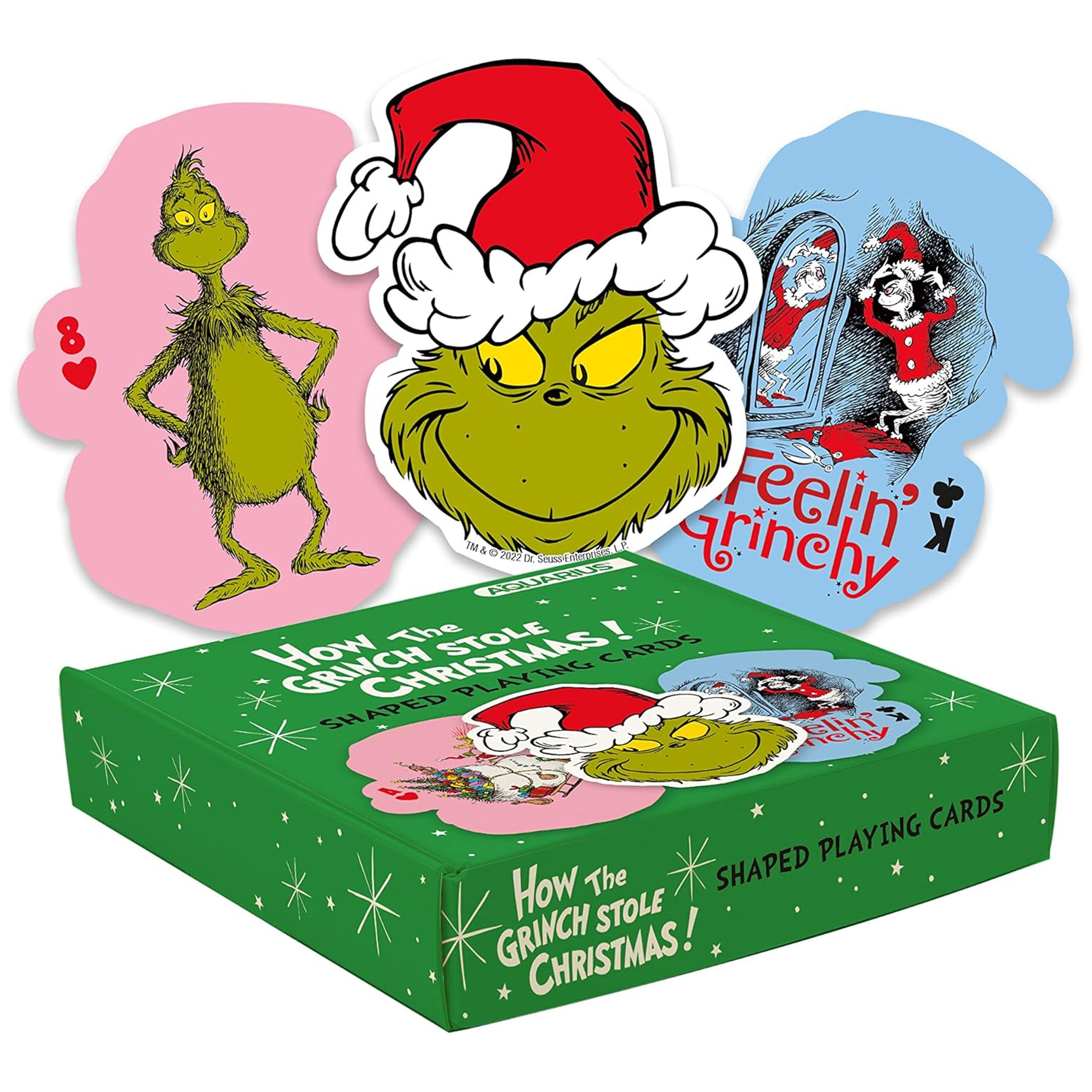 Grinch Christmas Shaped Playing Cards