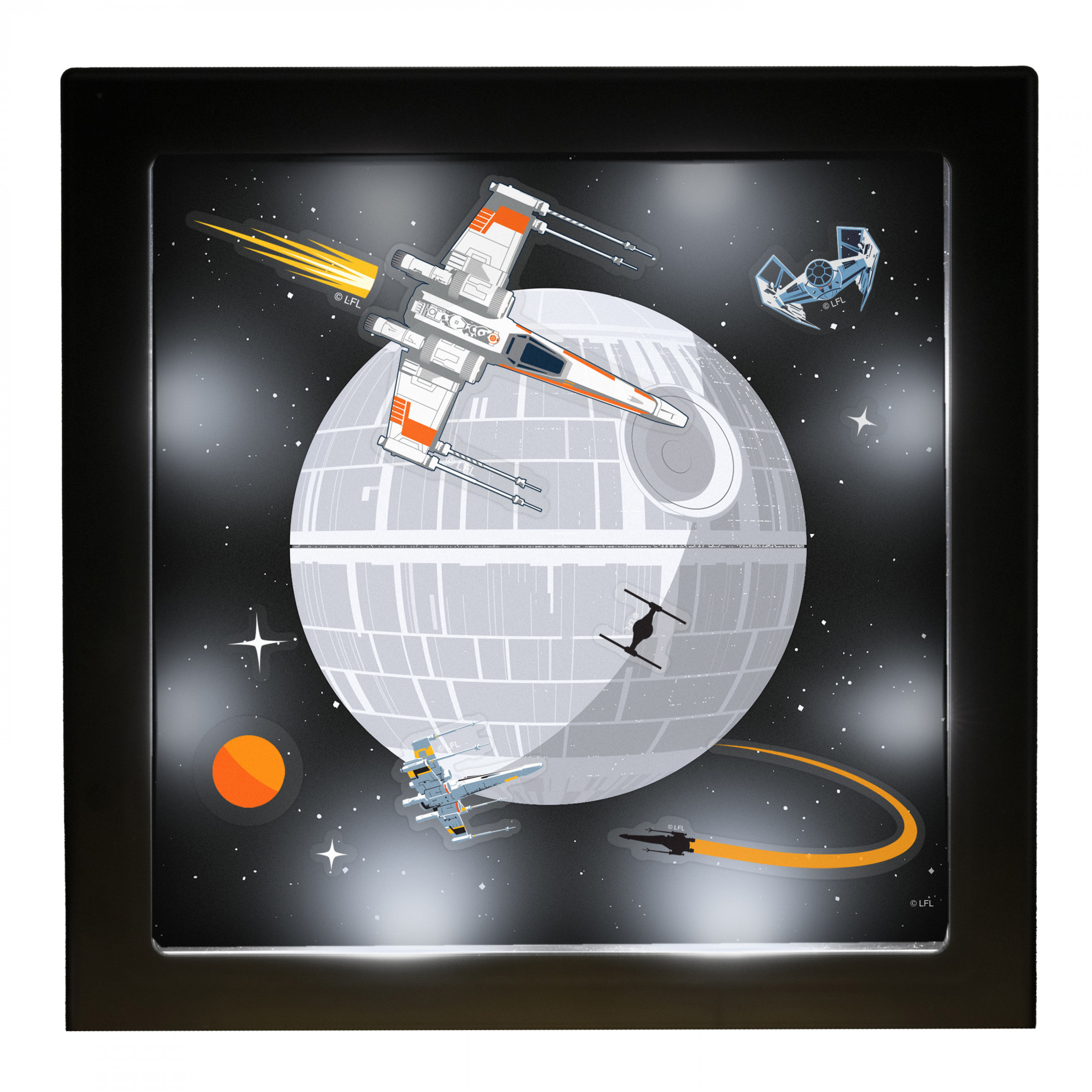 Star Wars Framed Death Star Space Scene Light