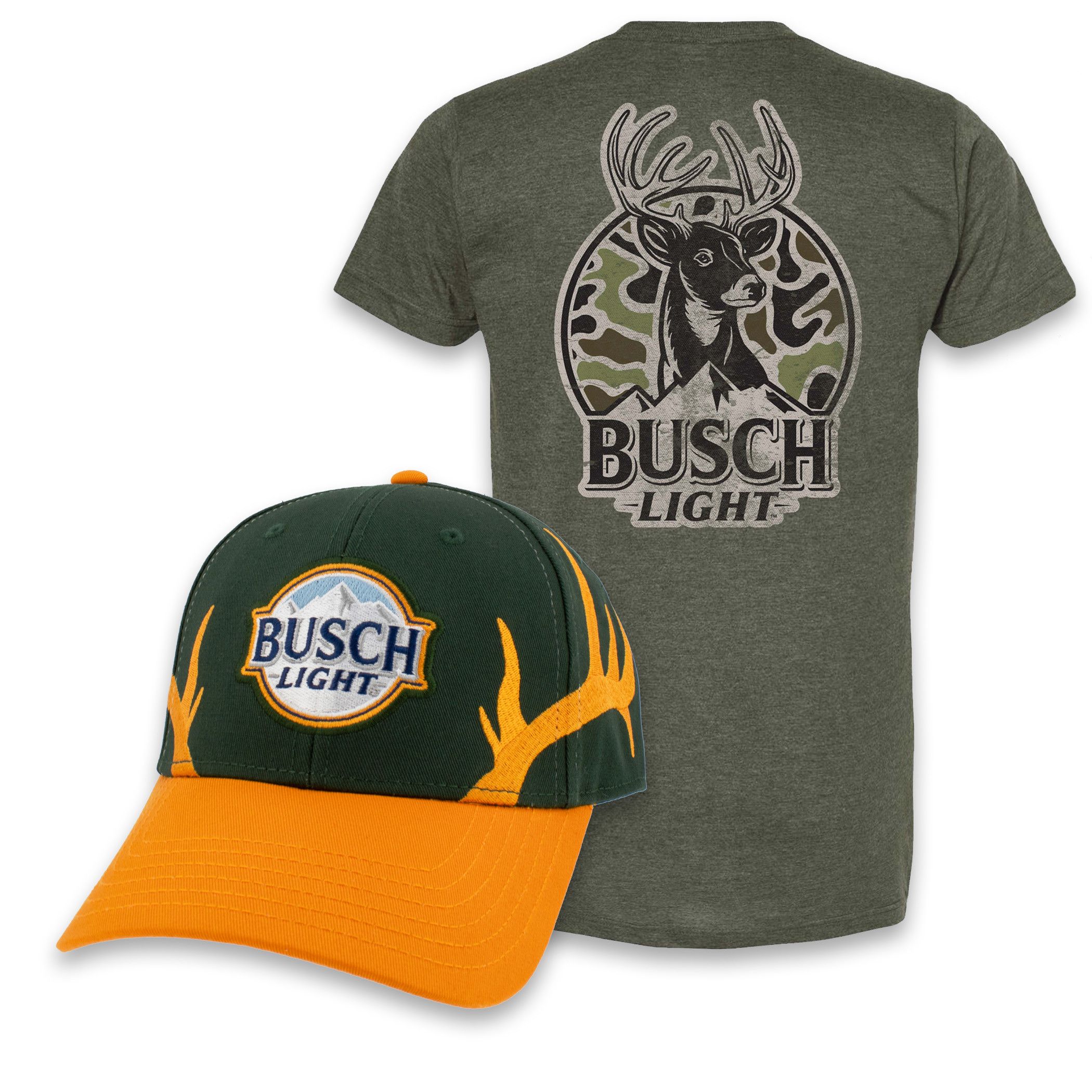 Busch Light Deer Hunter Hat and T-Shirt Combo