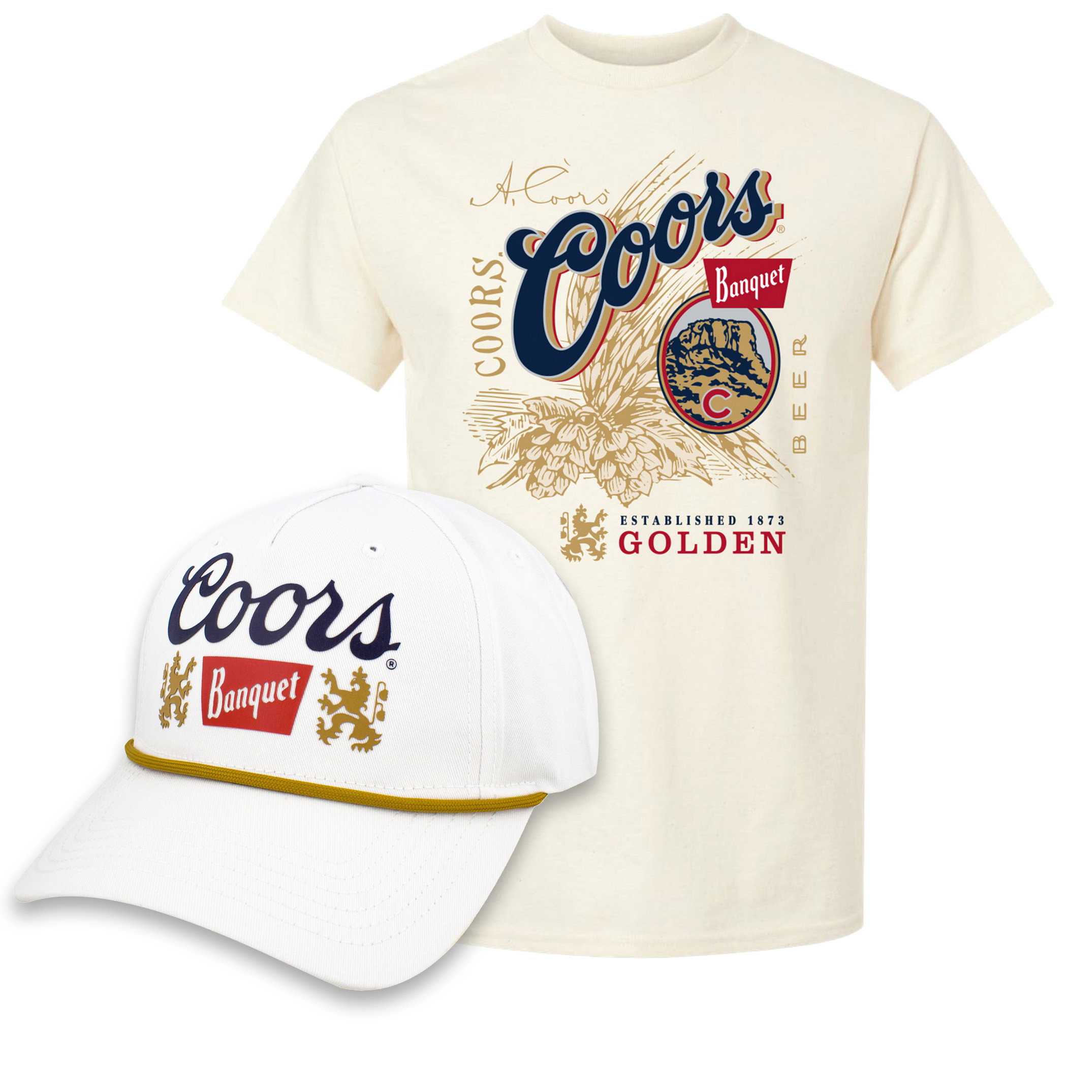 Coors Banquet Heritage Hat and T-Shirt Combo