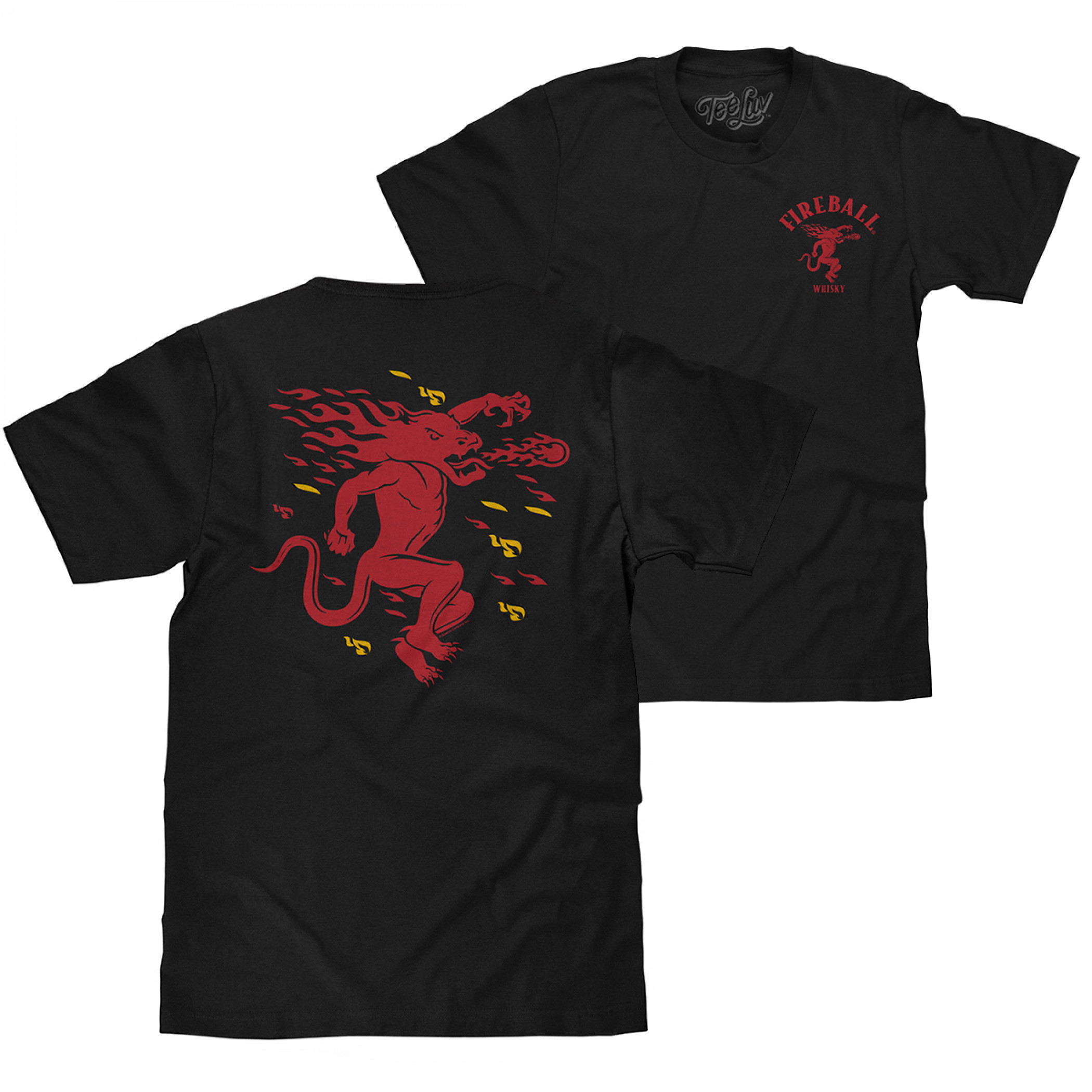 Fireball Whisky Logo Front-Back T-Shirt