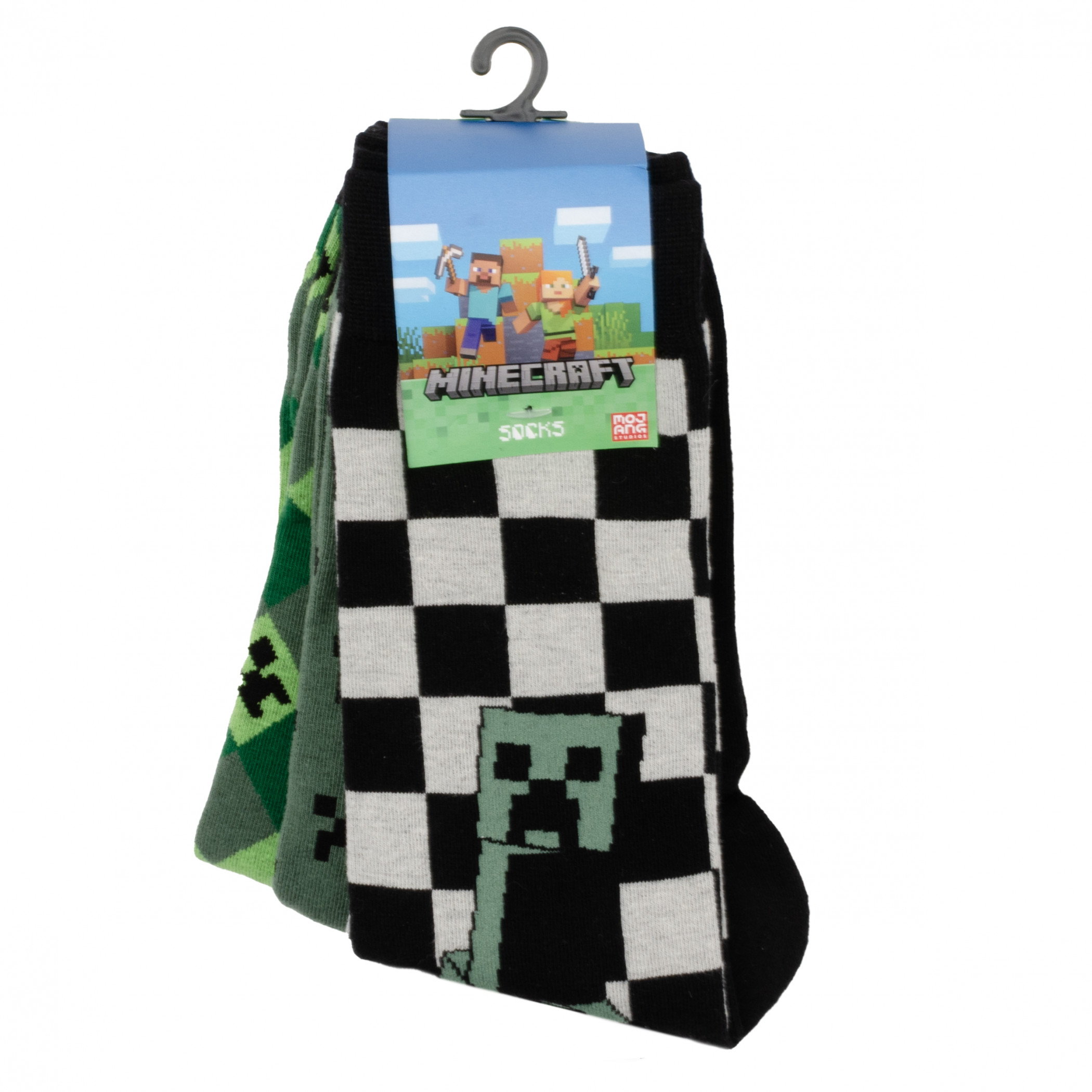 Minecraft Creeper Men's 3 Premium Sock Set