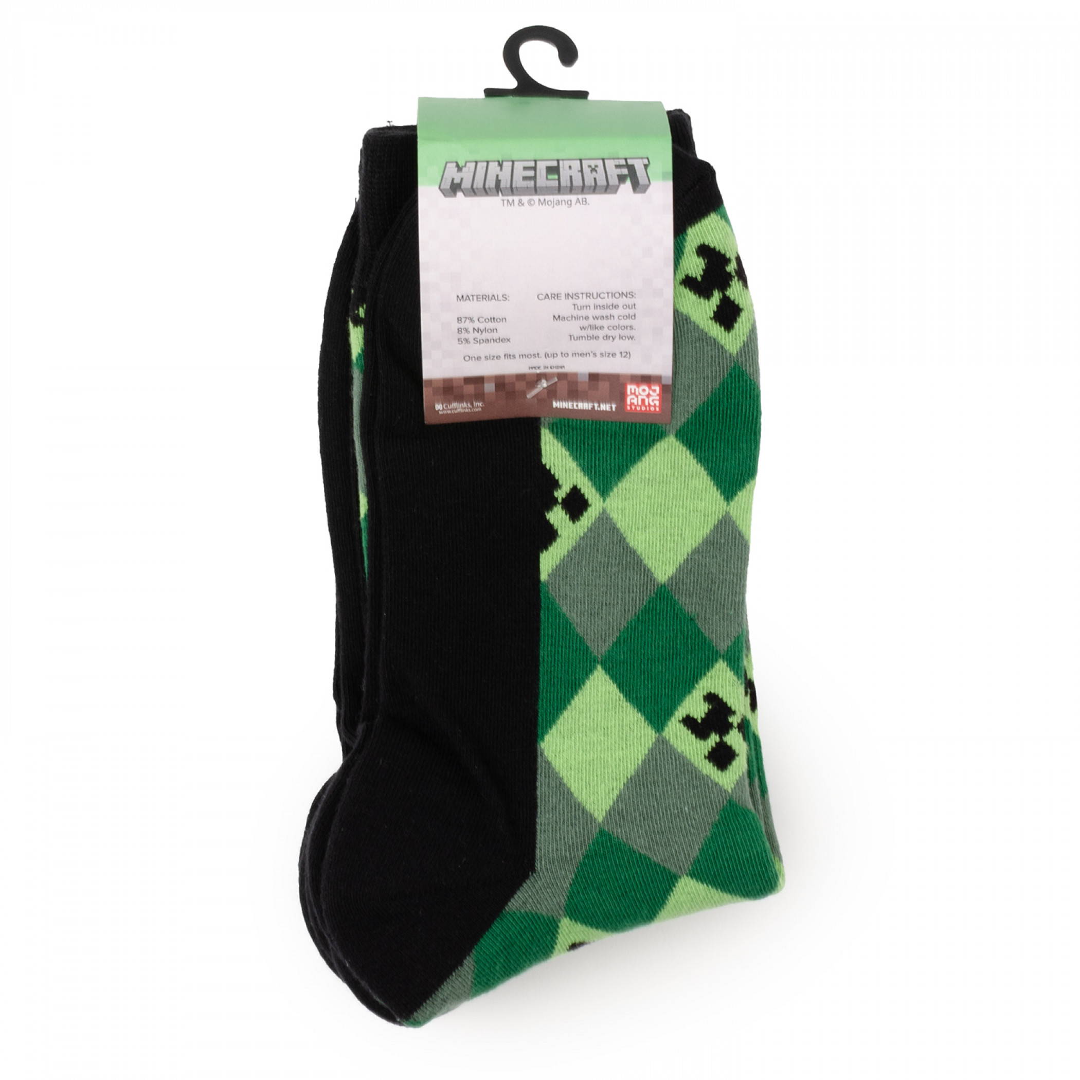 Minecraft Creeper Men's 3 Premium Sock Set