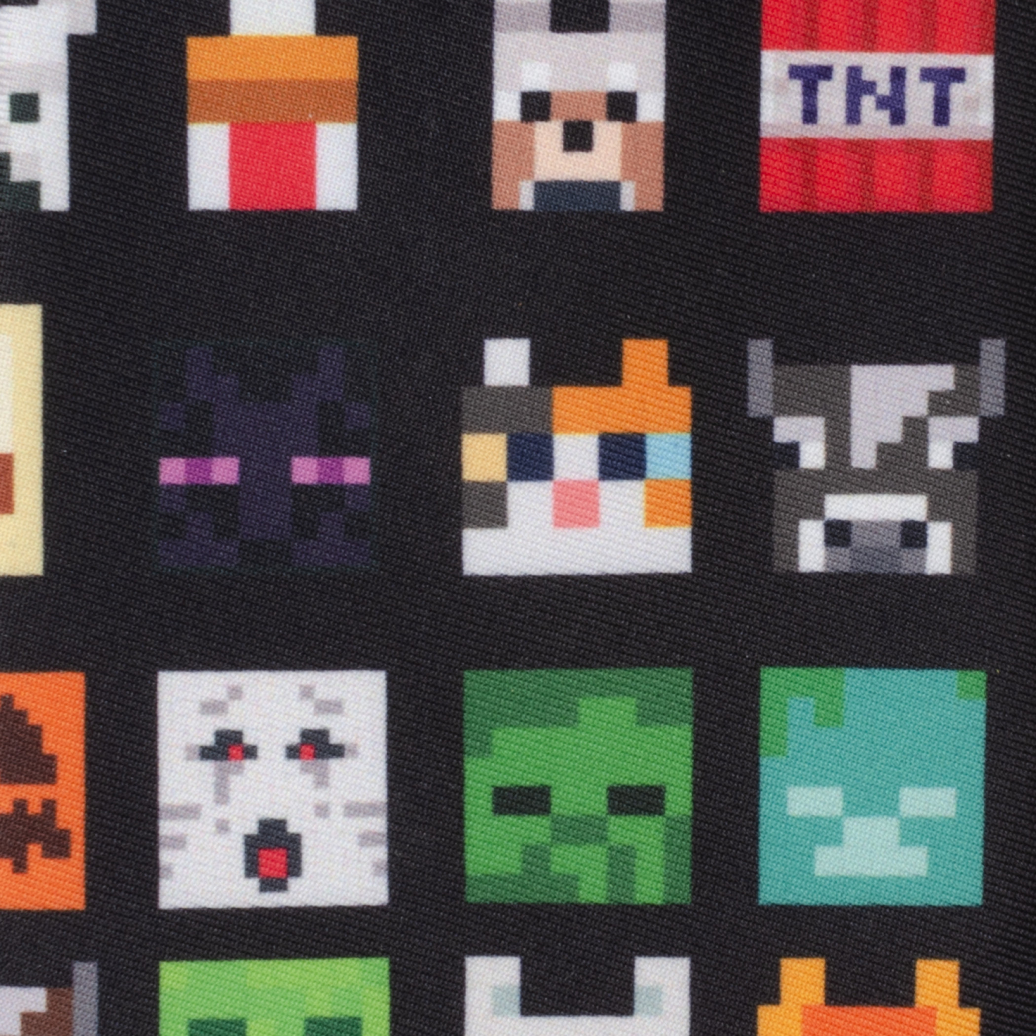 Minecraft Character Black Men's Tie