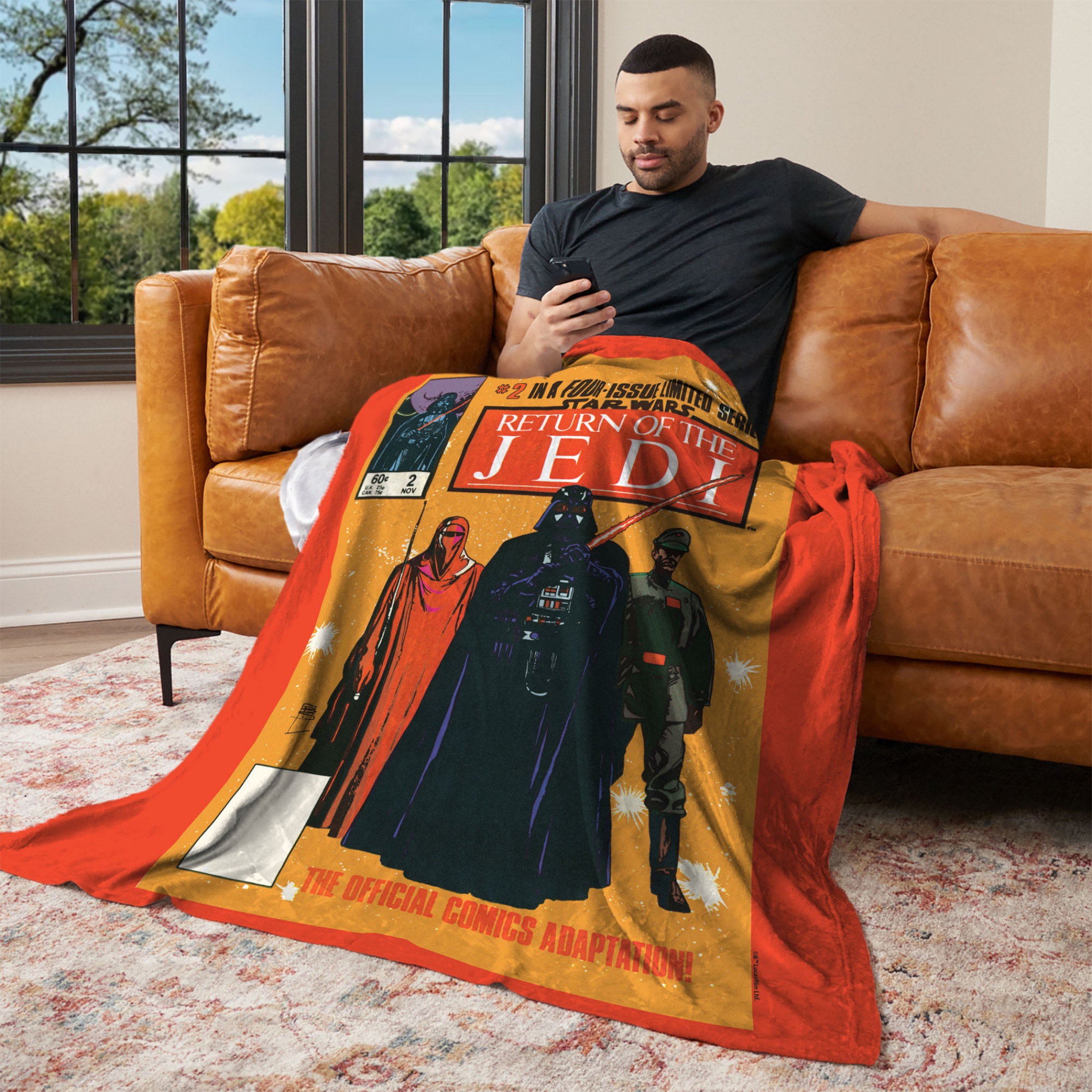 Star Wars Return of the Jedi Comic Cover Silk Touch Throw Blanket